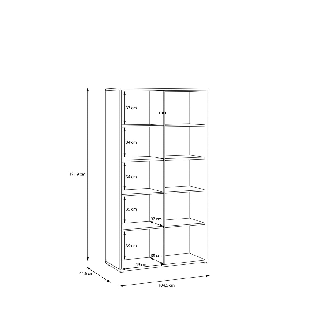 Alice Springs Wide Storage Cabinet 4 Doors Push-to-Open & 2 Central Shelves Sand