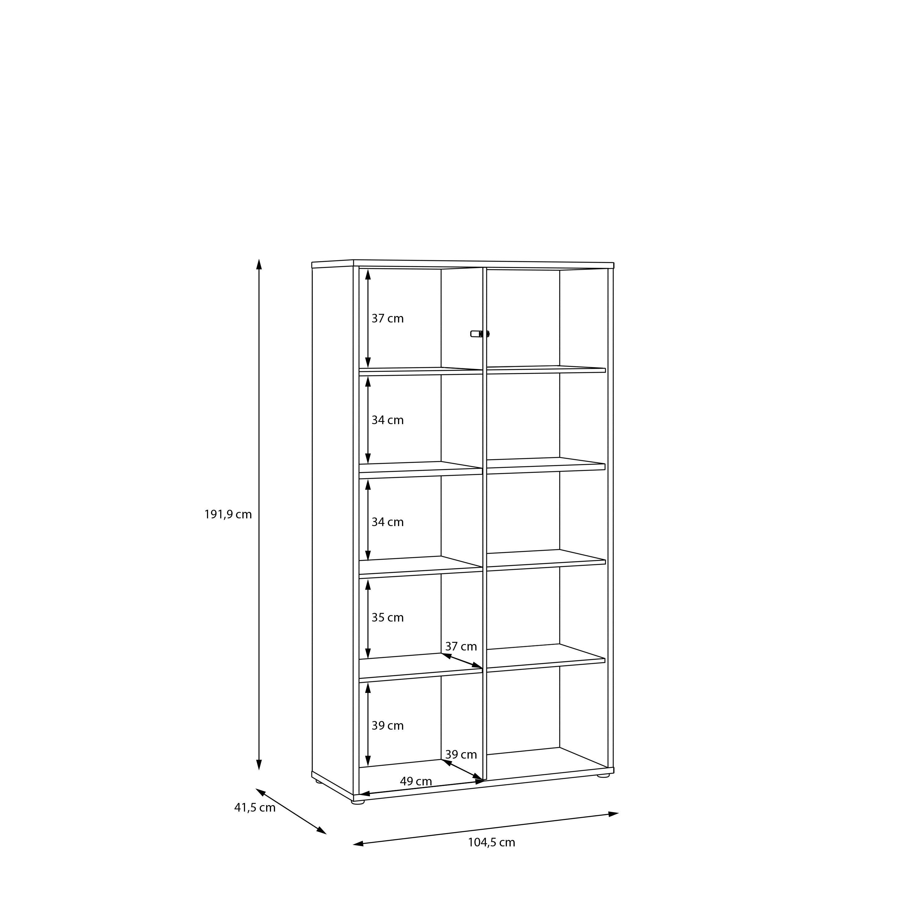 Alice Springs Wide Storage Cabinet 4 Doors Push-to-Open & 2 Central Shelves Sand