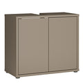 Alice Springs Under Sink Bathroom Cabinet with 2 Doors Push-to-Open in Taupe