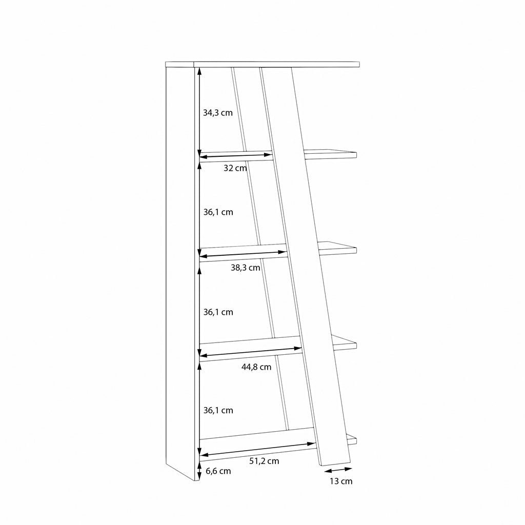 Natta 5-Tier Shelving Unit in Night Blue