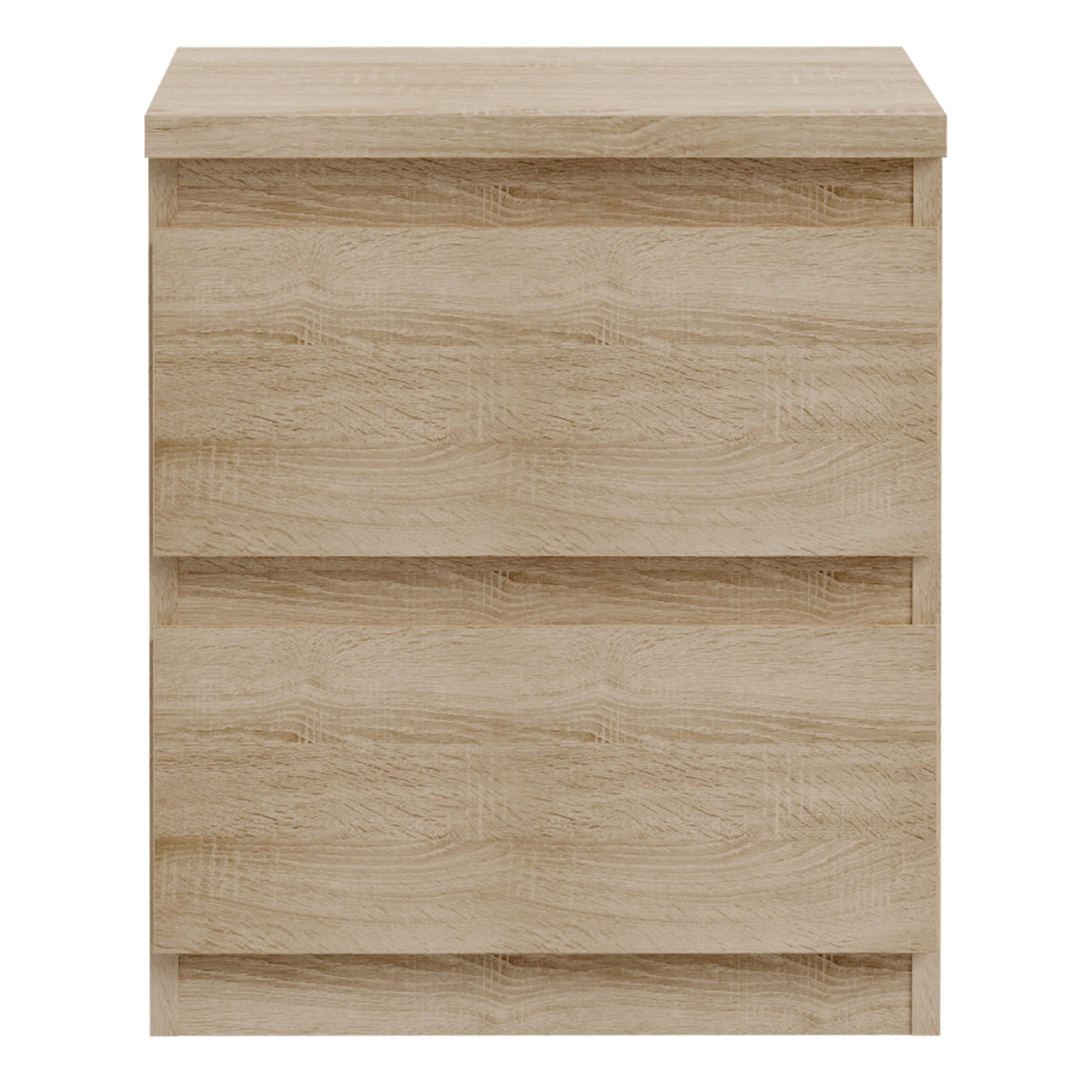 Edmore 2 Drawer Bedside Table in Sonoma Oak