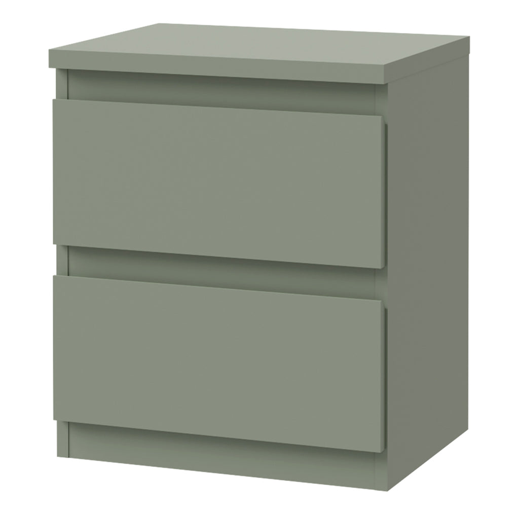 Edmore 2 Drawer Bedside Table in Sage Green