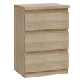 Edmore 3 Drawer Bedside Chest in Sonoma Oak