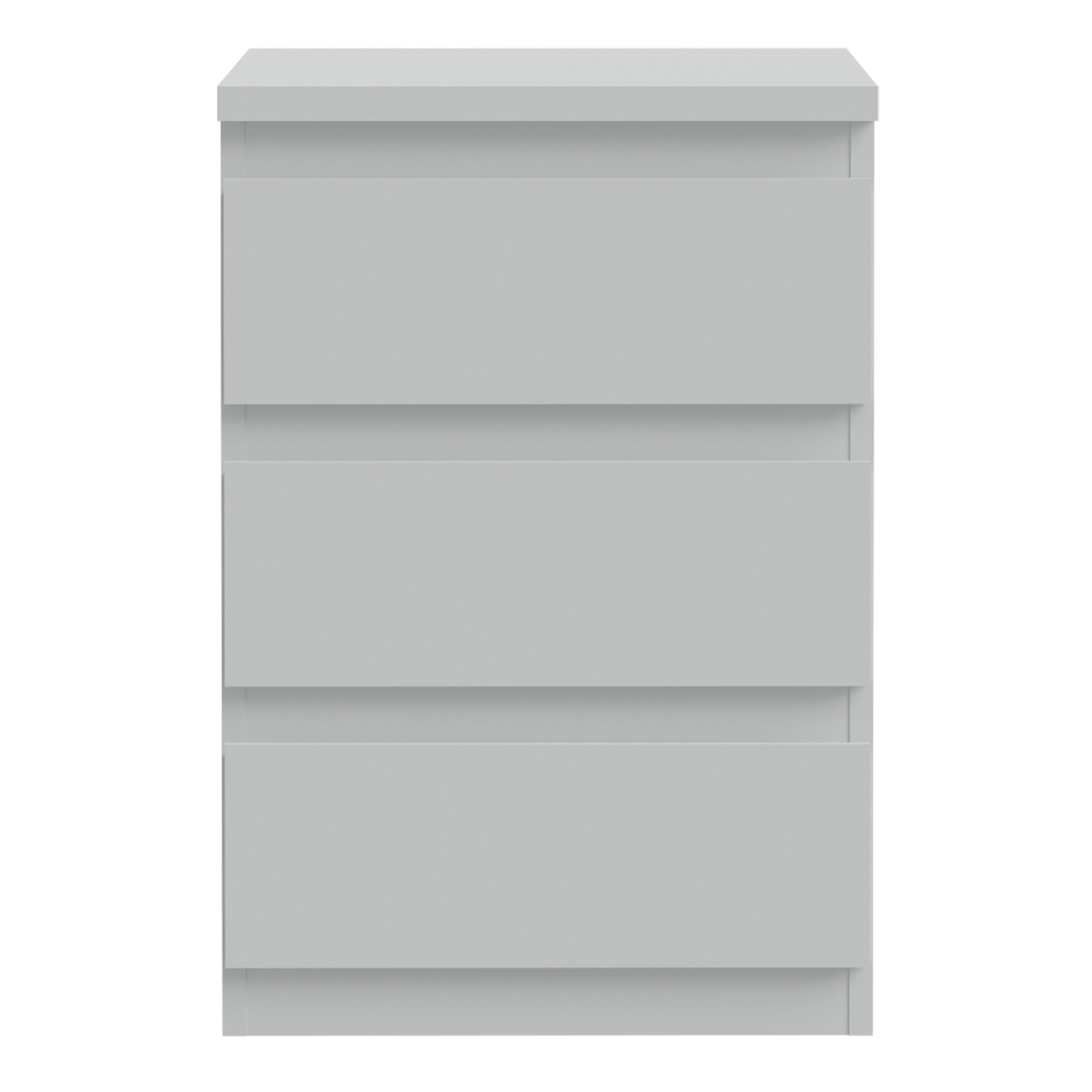 Edmore 3 Drawer Bedside Chest in Light Grey