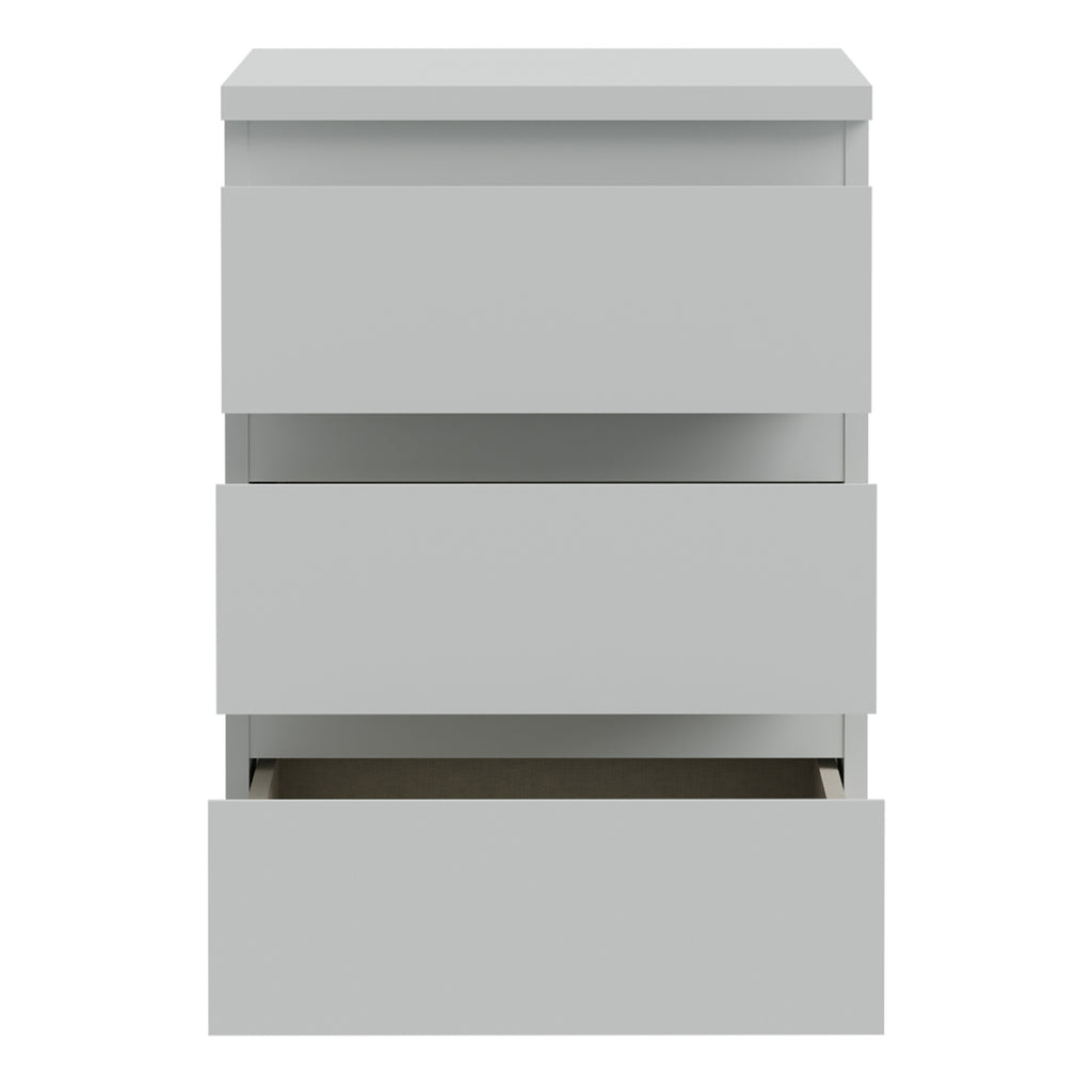 Edmore 3 Drawer Bedside Chest in Light Grey