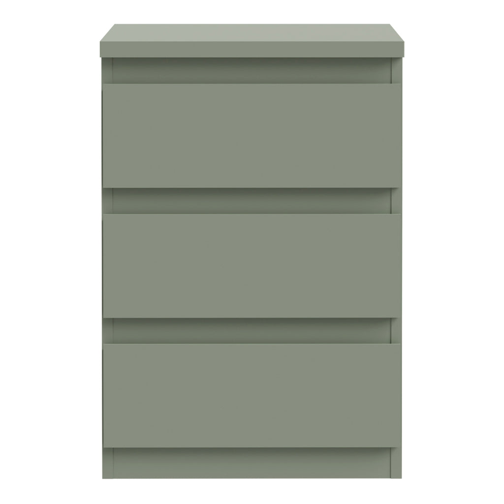 Edmore 3 Drawer Bedside Chest in Sage Green
