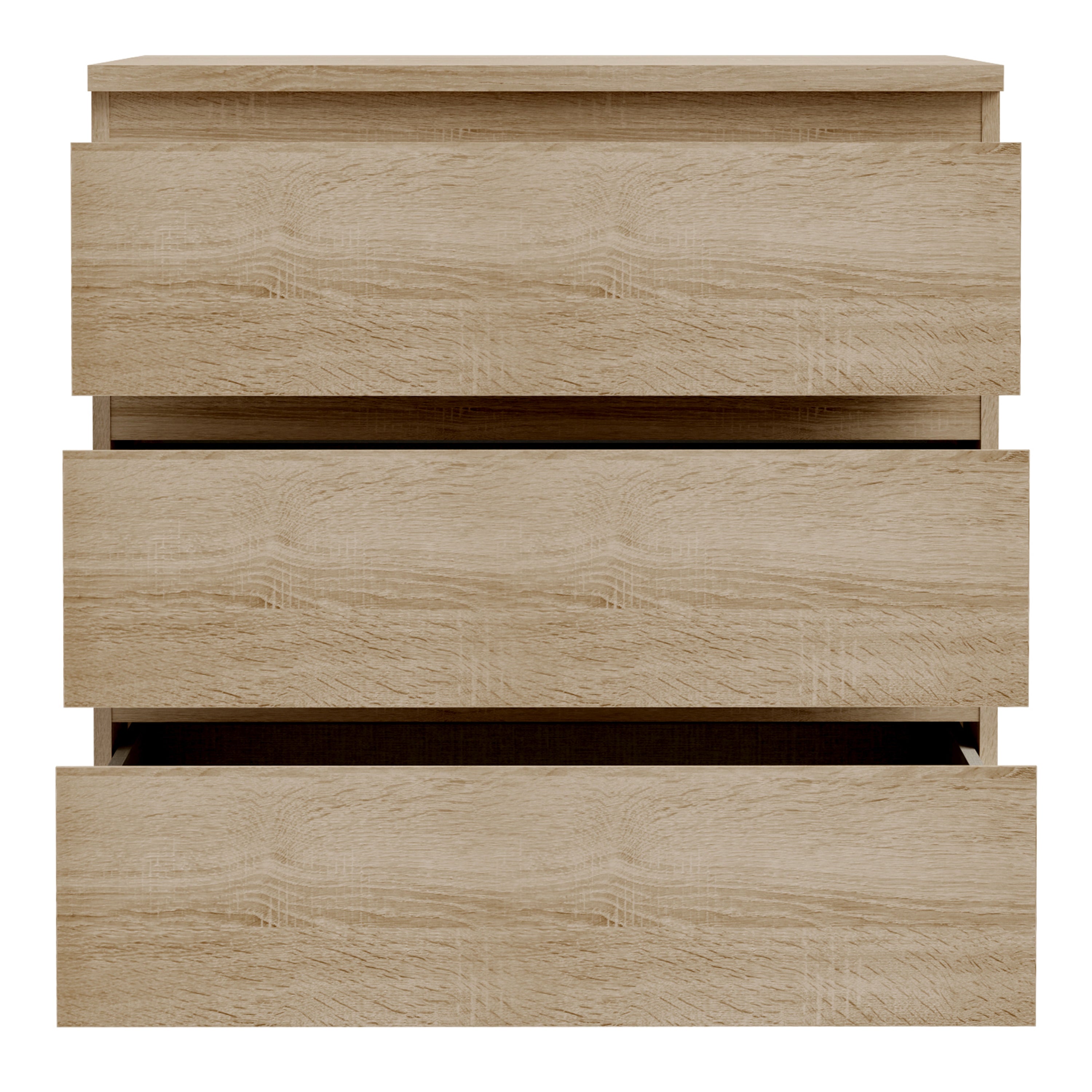 Edmore 3 Drawer Chest in Sonoma Oak