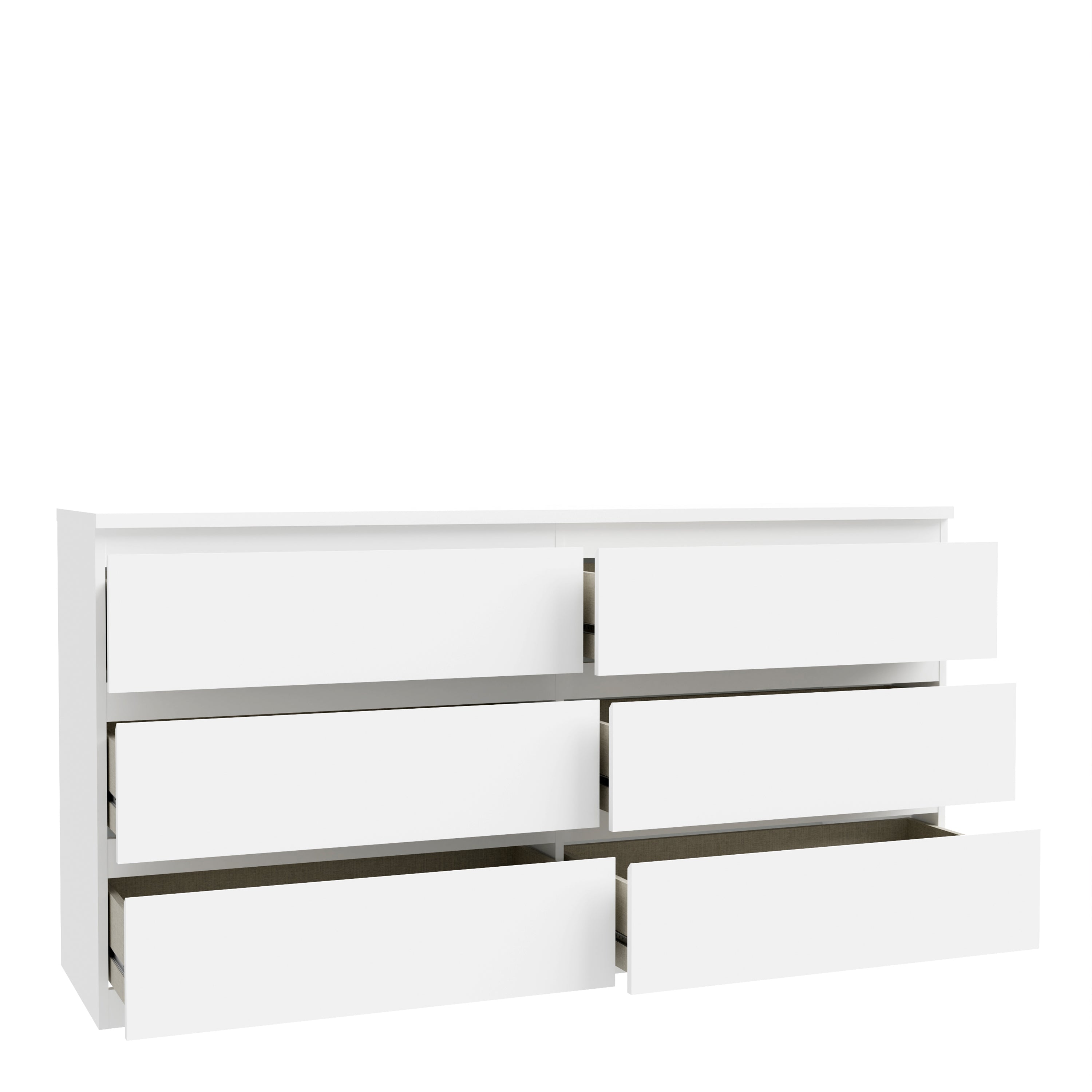Edmore 6 Drawer Wide Chest in White