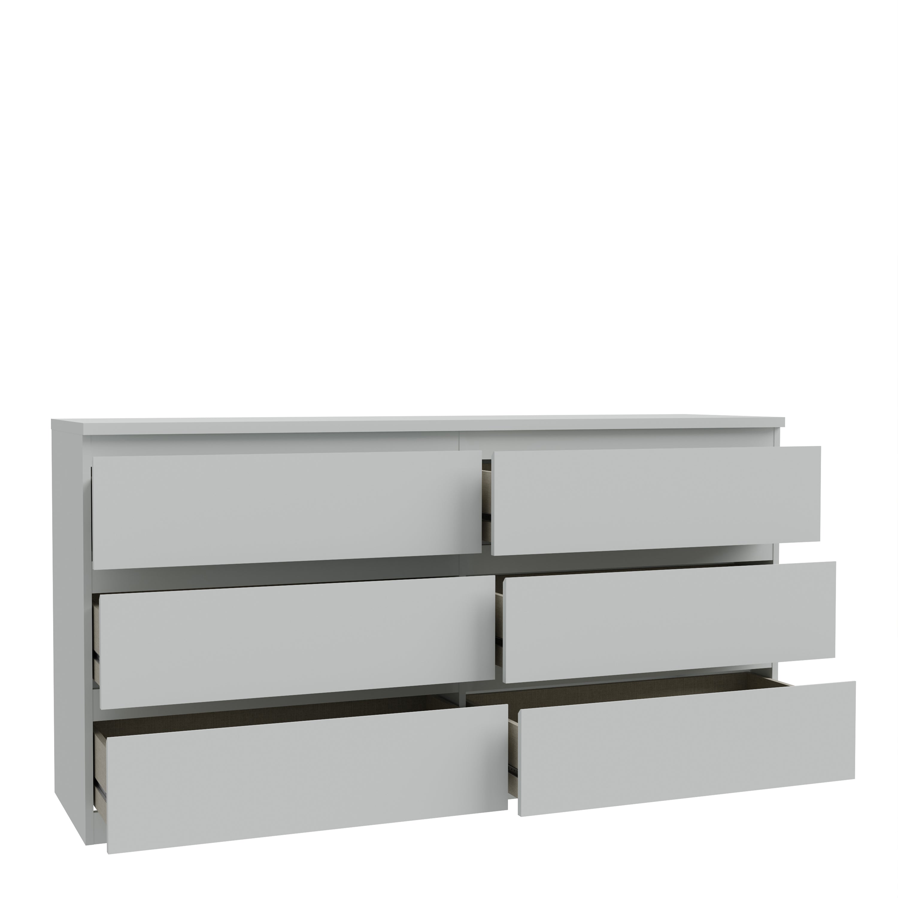 Edmore 6 Drawer Wide Chest in Light Grey