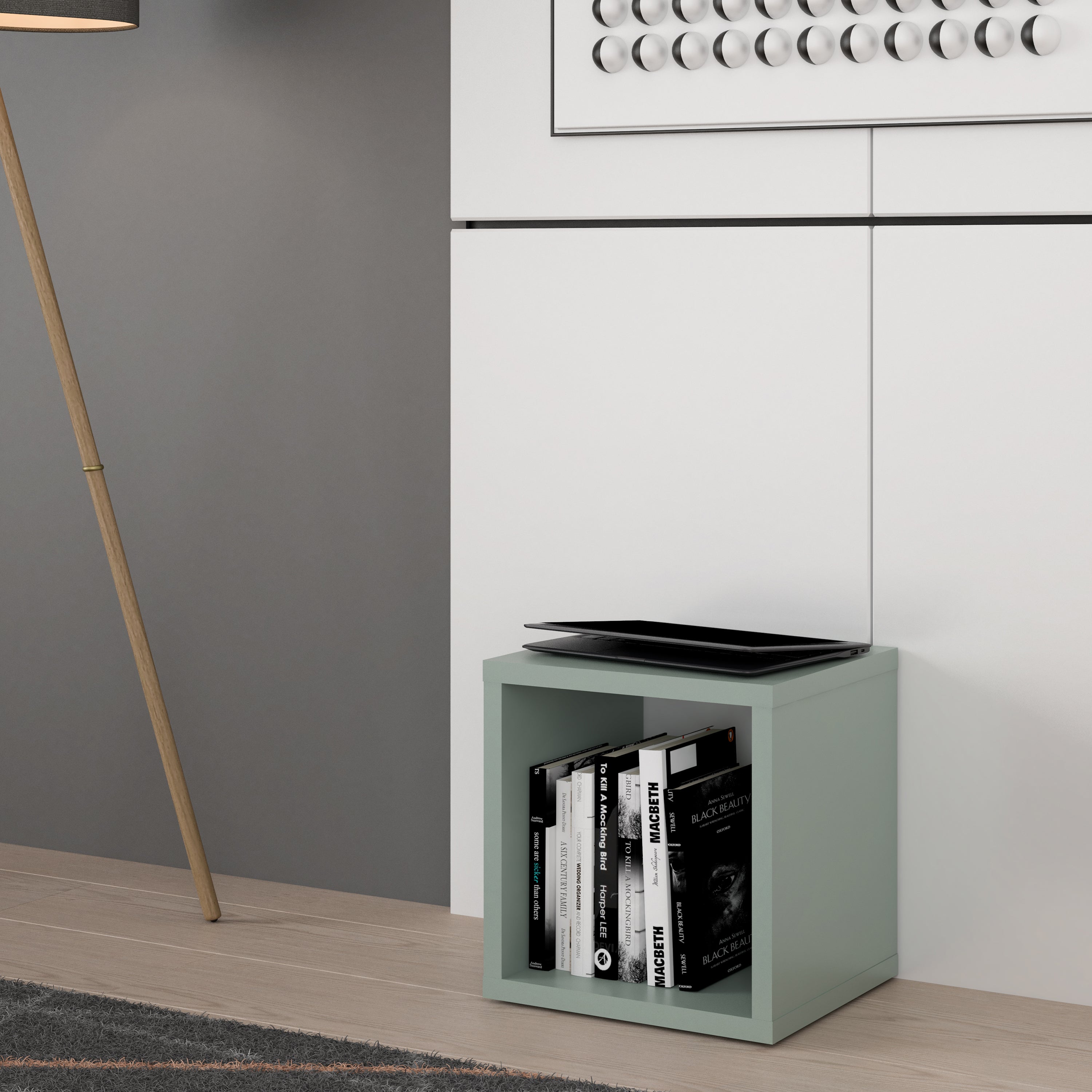 Mauro Singular Storage Unit in Sage Green