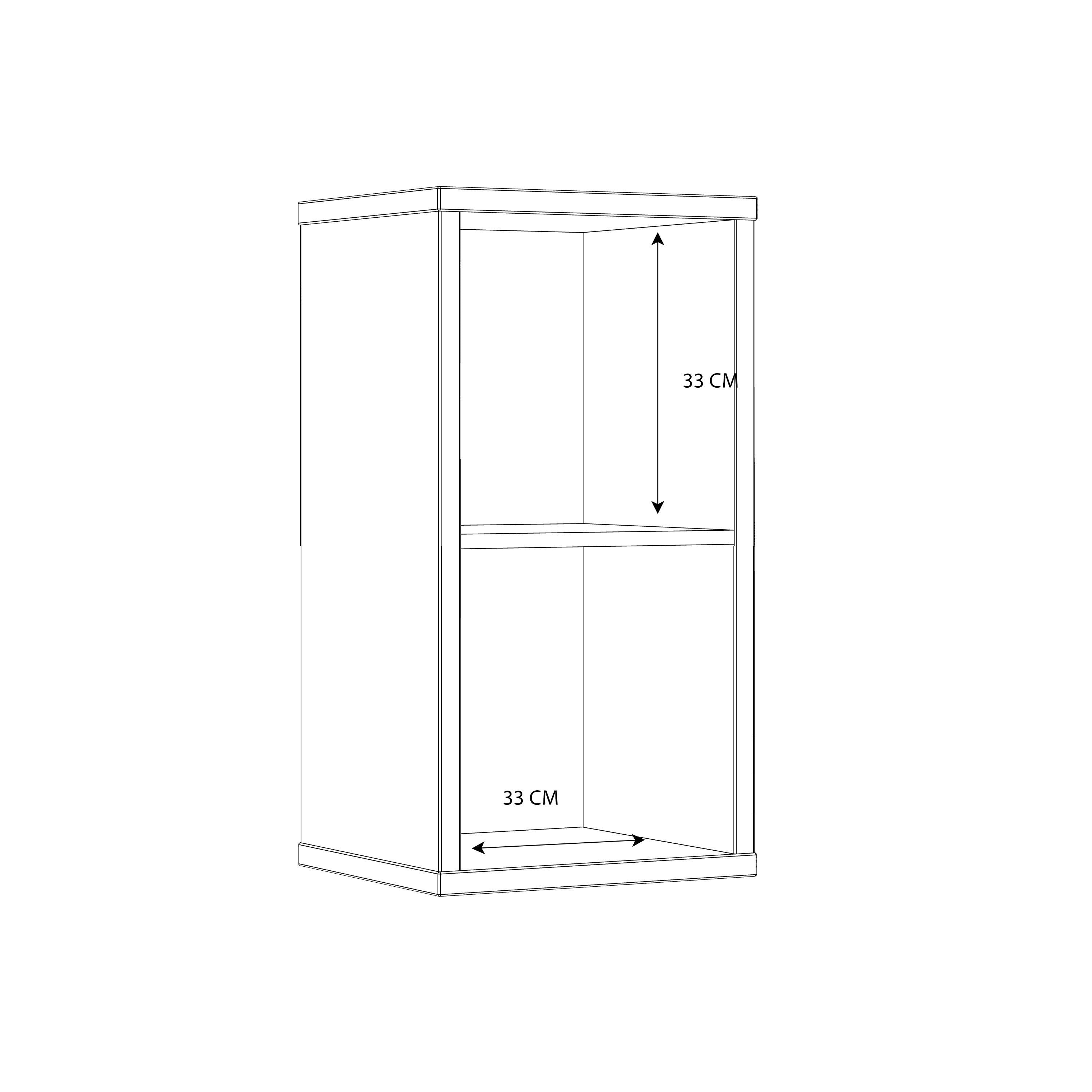 Mauro 1 Shelf Storage Unit in Sand