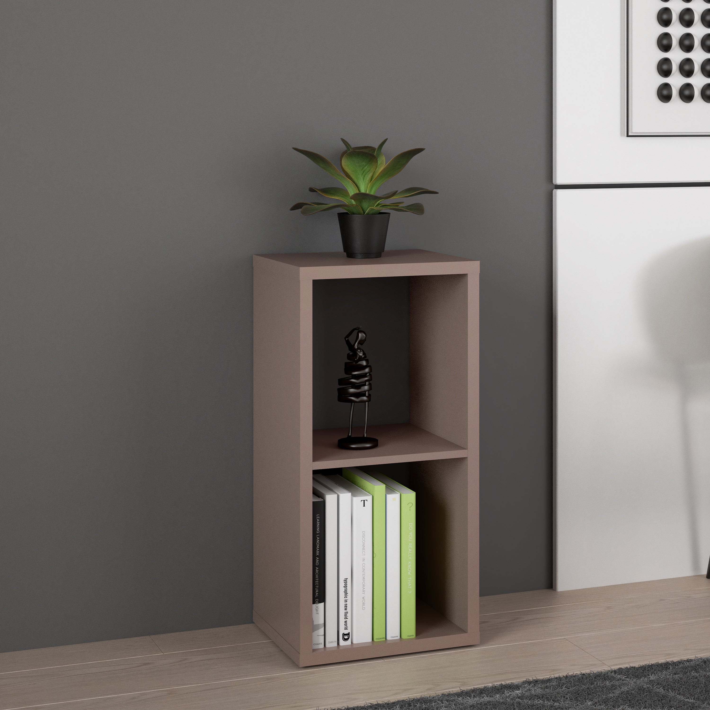 Mauro 1 Shelf Storage Unit in Terracotta
