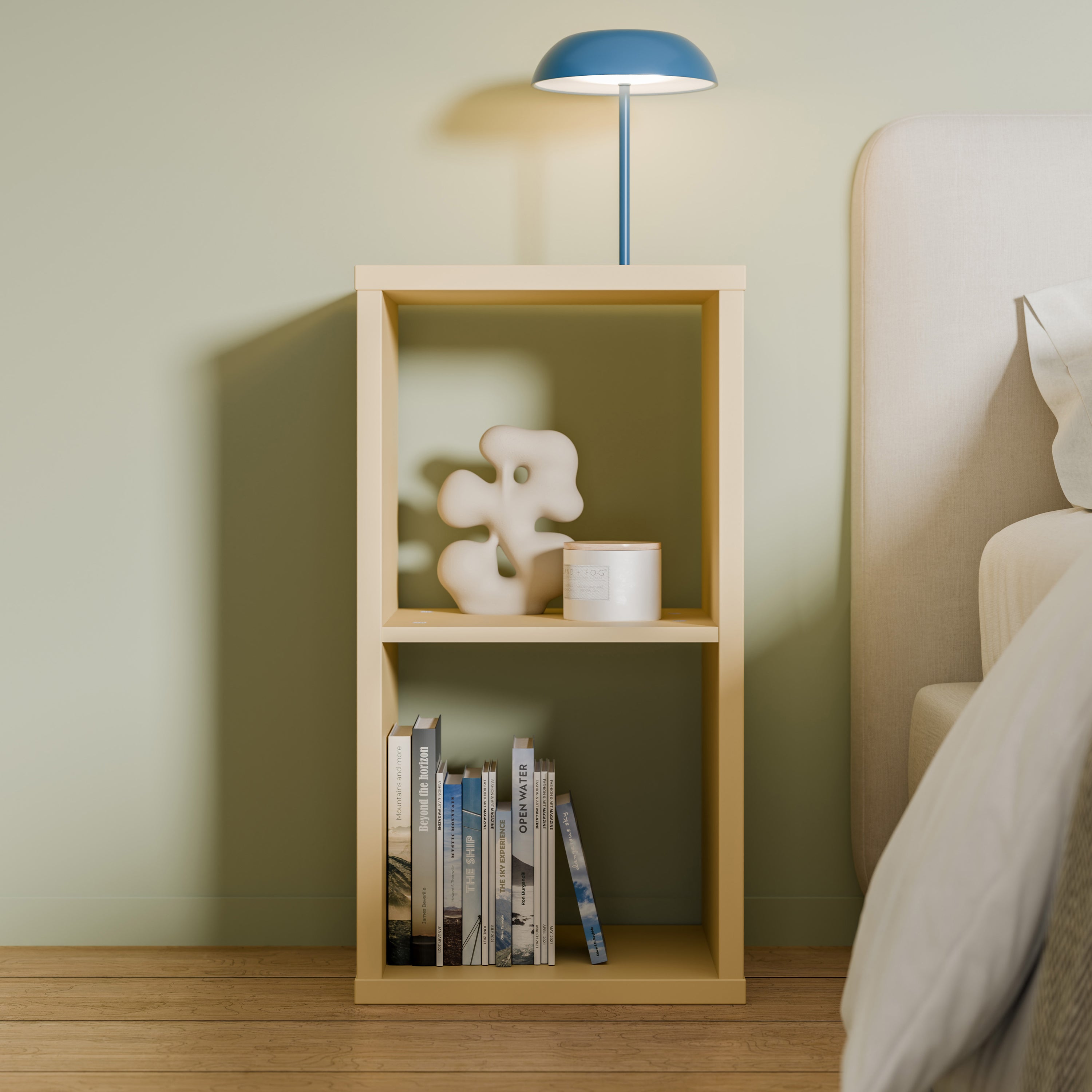 Mauro 1 Shelf Storage Unit in Yellow