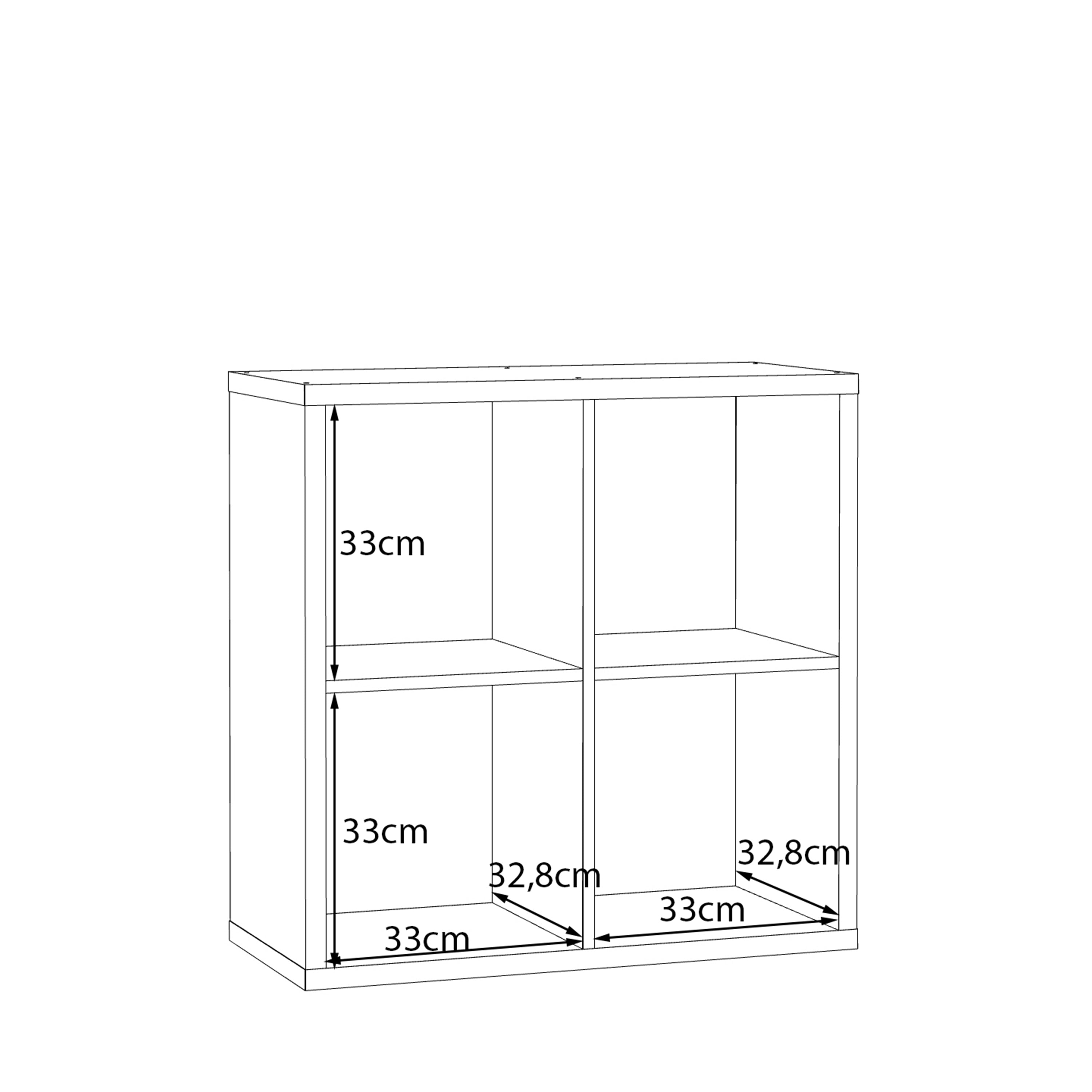 Mauro 2x2 Storage Unit in Elegancia Oak