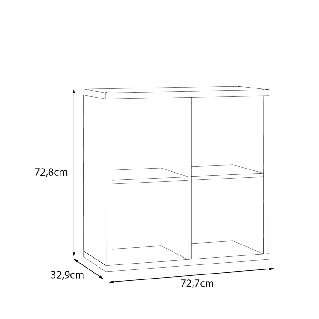Mauro 2x2 Storage Unit in Terracotta