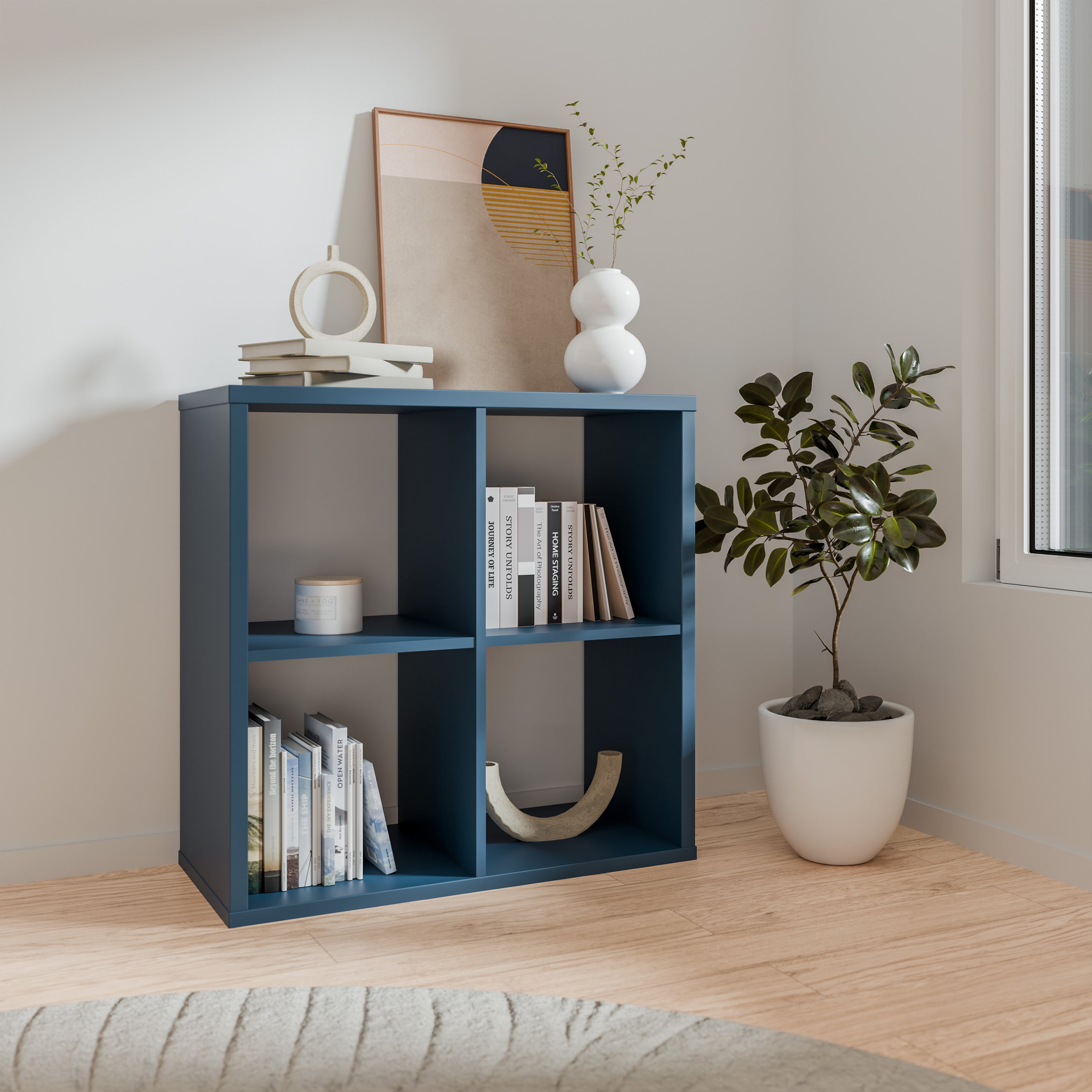 Mauro 2x2 Storage Unit in Blue