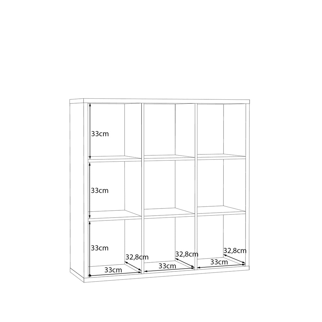 Mauro 3x3 Storage Unit in Elegancia Oak