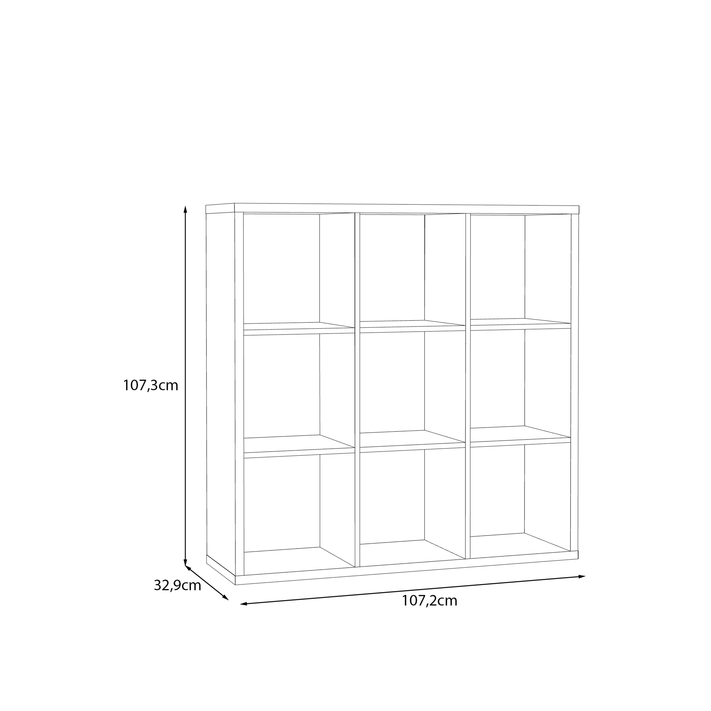 Mauro 3x3 Storage Unit in Sage Green