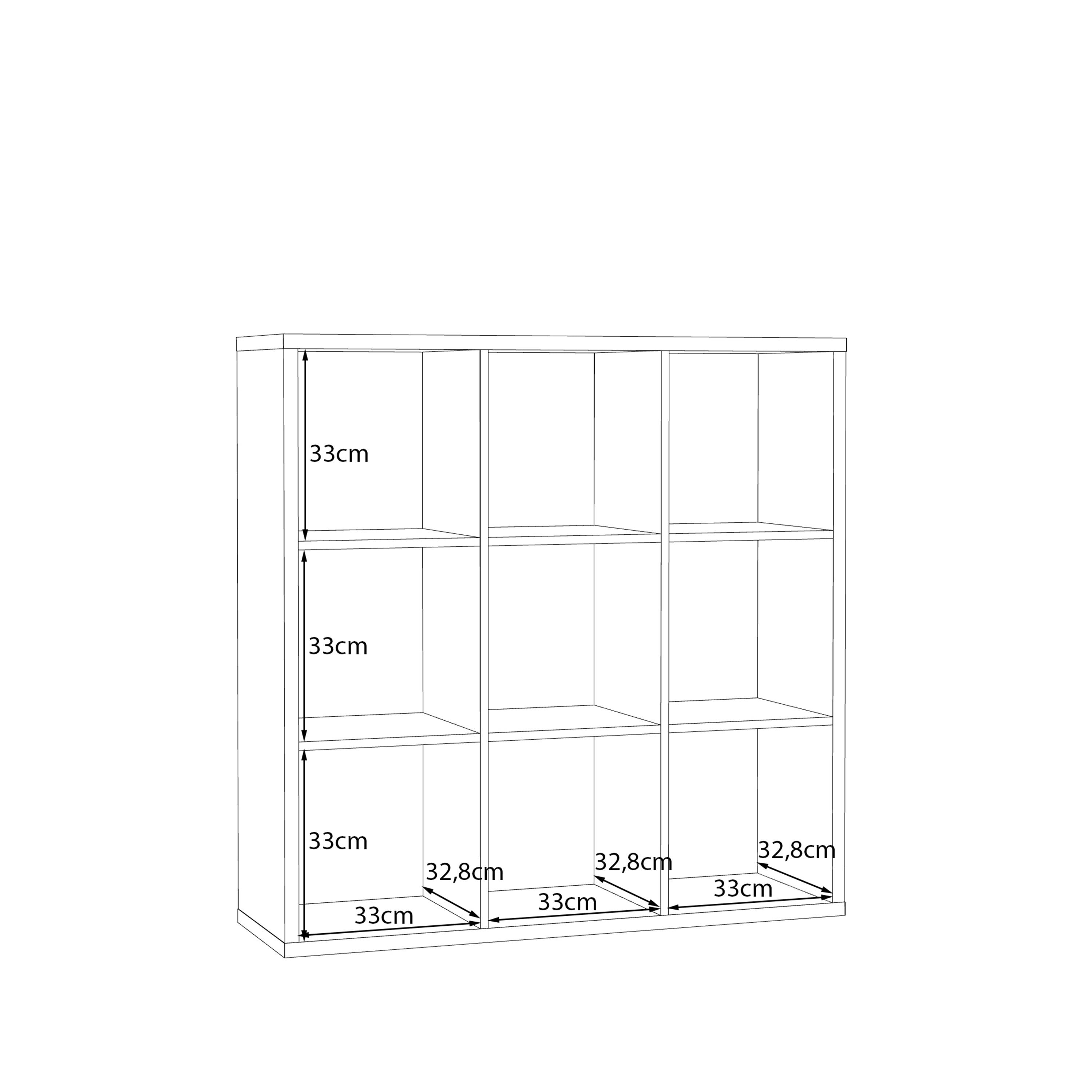 Mauro 3x3 Storage Unit in Sage Green