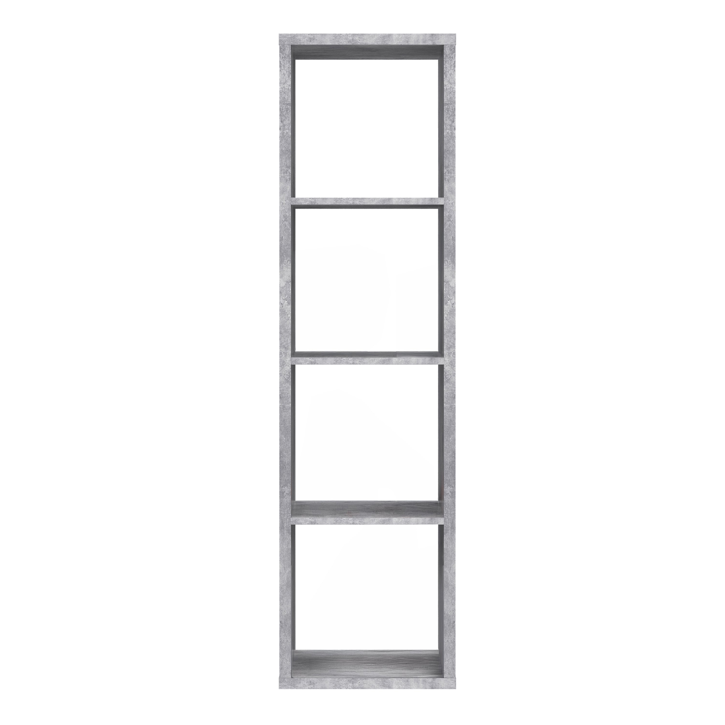 Mauro 3 Shelves Storage Unit in Concrete Grey