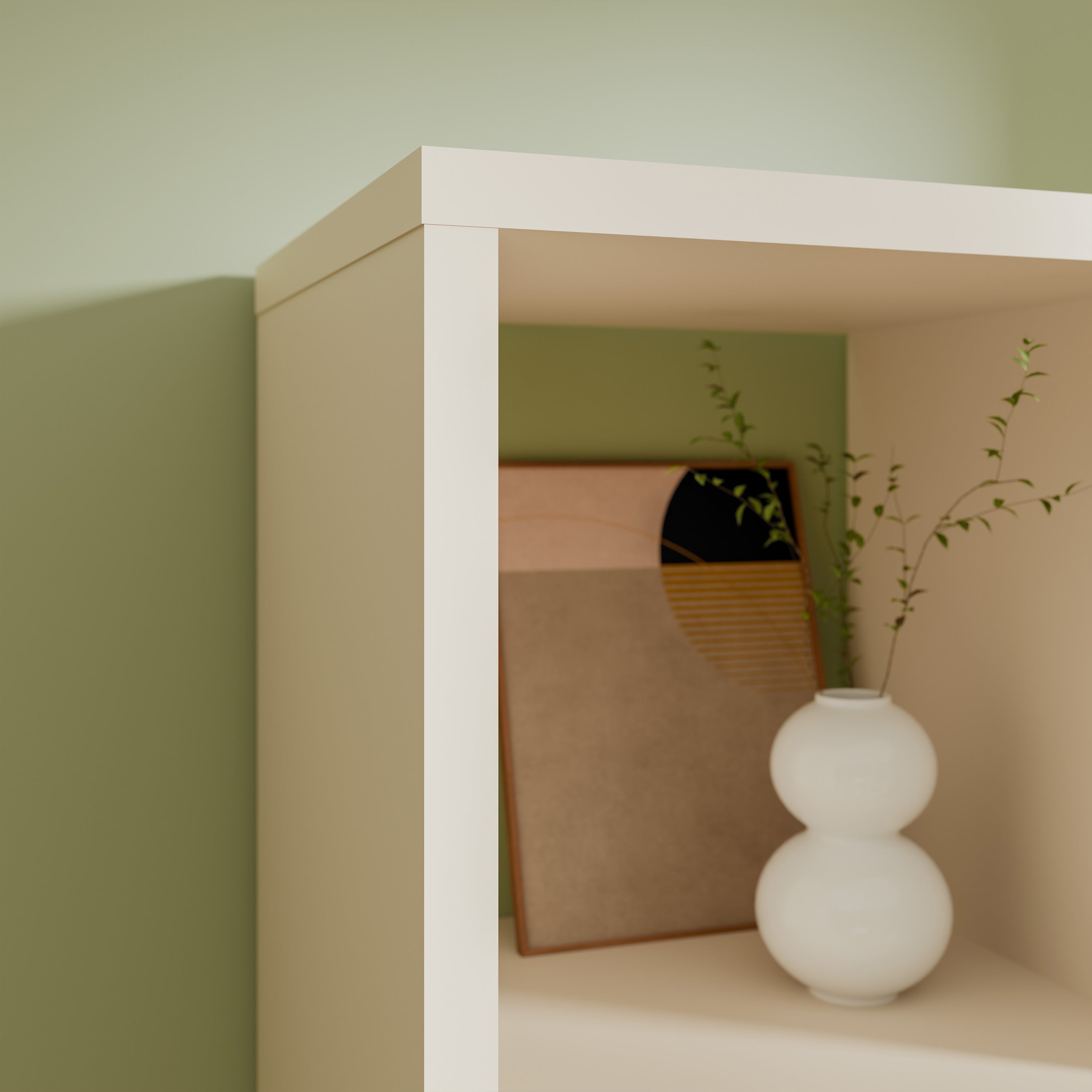 Mauro 3 Shelves Storage Unit in Sand