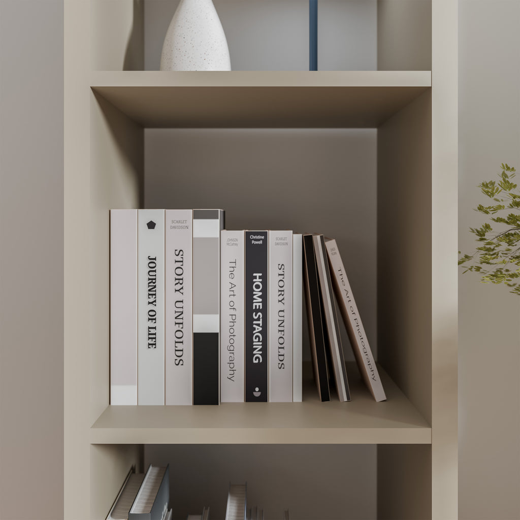 Mauro 3 Shelves Storage Unit in Taupe