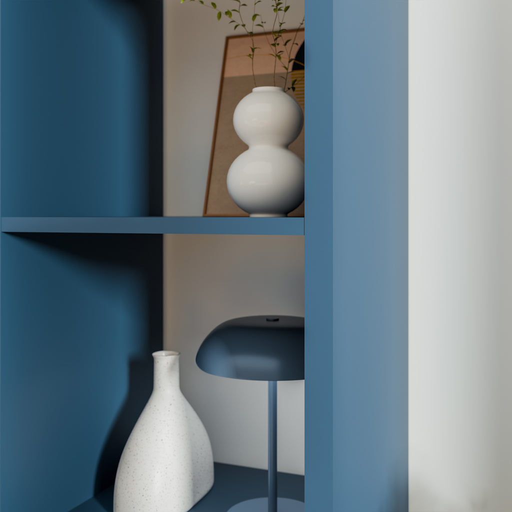 Mauro 3 Shelves Storage Unit in Blue