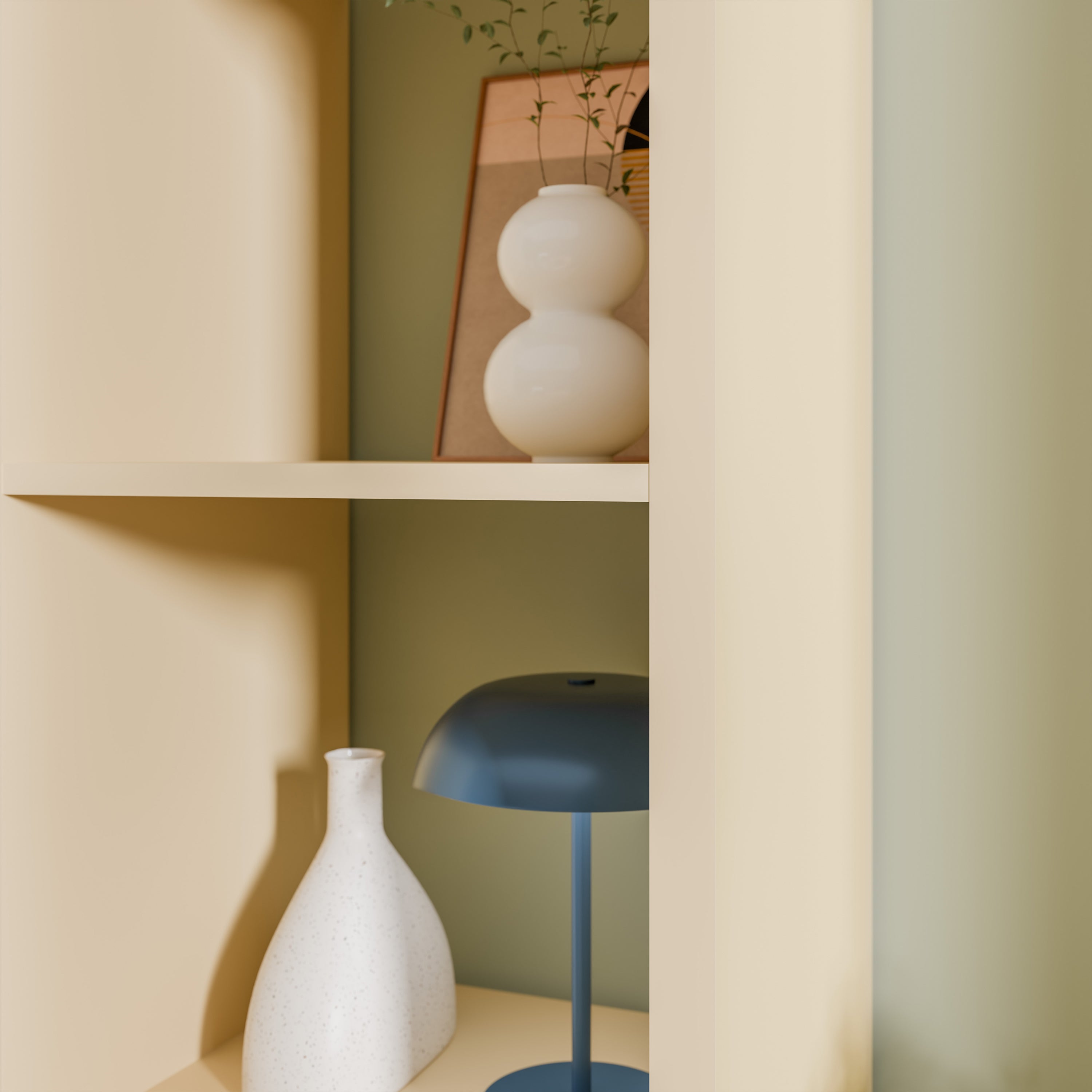 Mauro 3 Shelves Storage Unit in Yellow