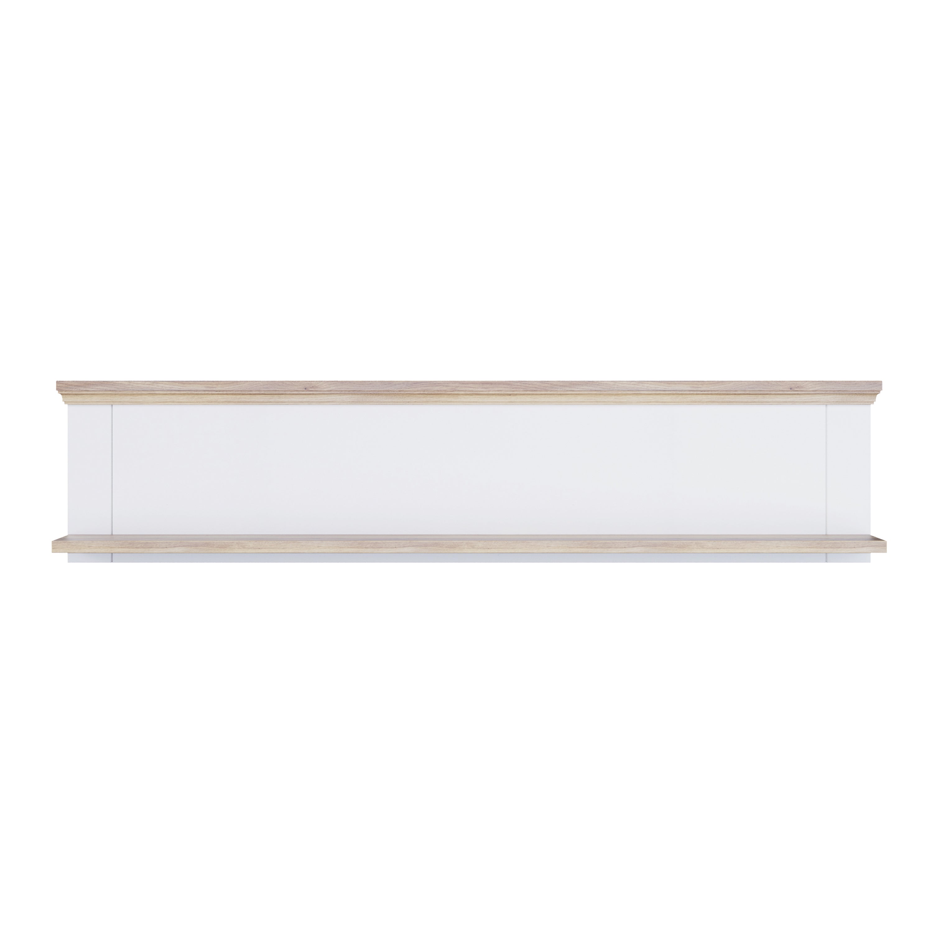 Pontypool Wall Shelf in White and Riva Oak