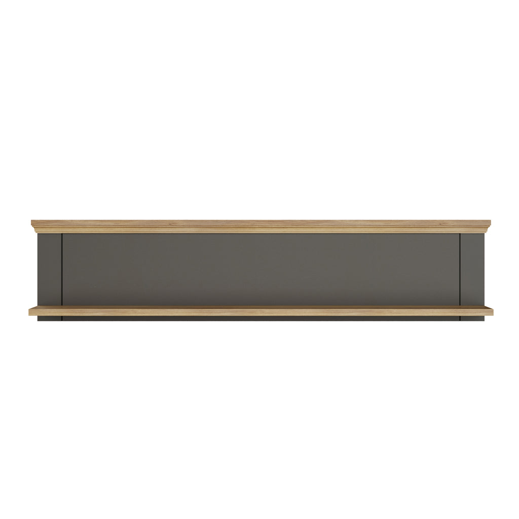 Pontypool Wall Shelf in Grey and Mauvella Oak
