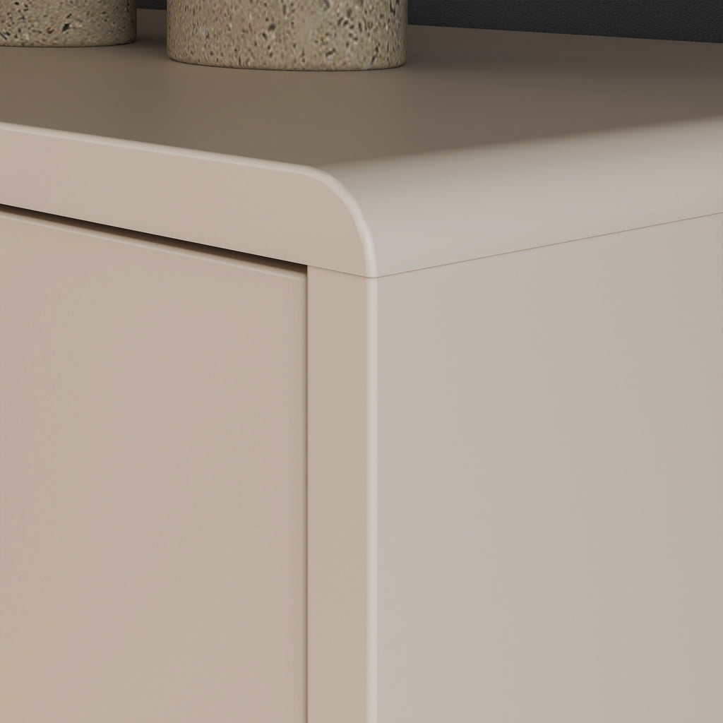 Playly TV Unit with Open Shelving and 2-Door Storage in Sand