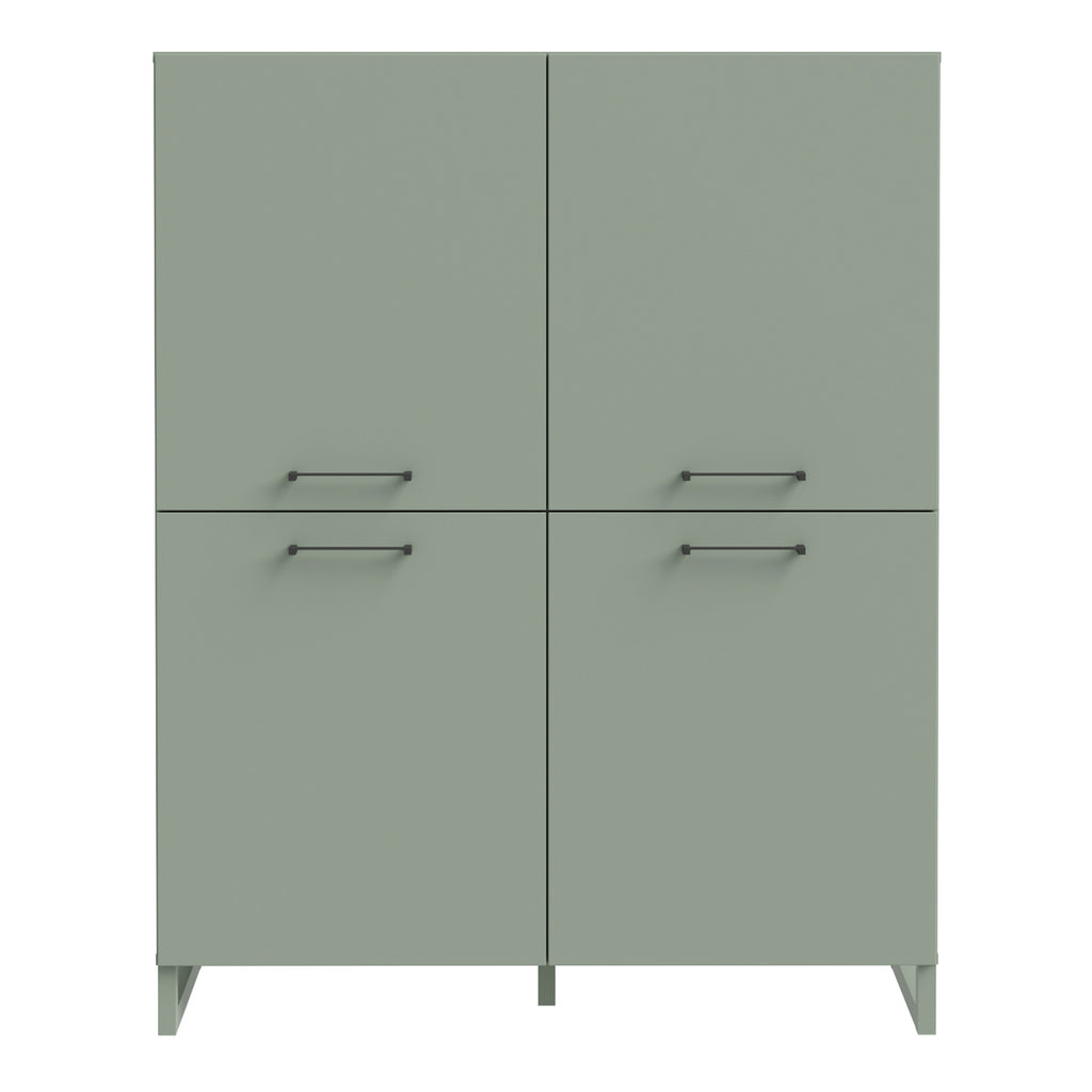 Sali 4 Door Highboard in Sage Green