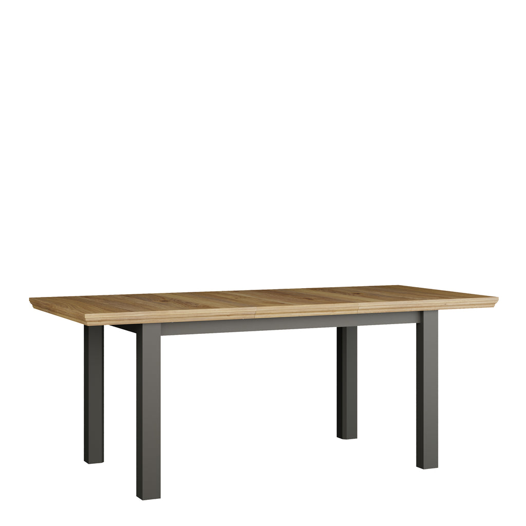 Pontypool Rectangular Dining Table 150x90cm in Wolfram Grey and Mauvella Oak