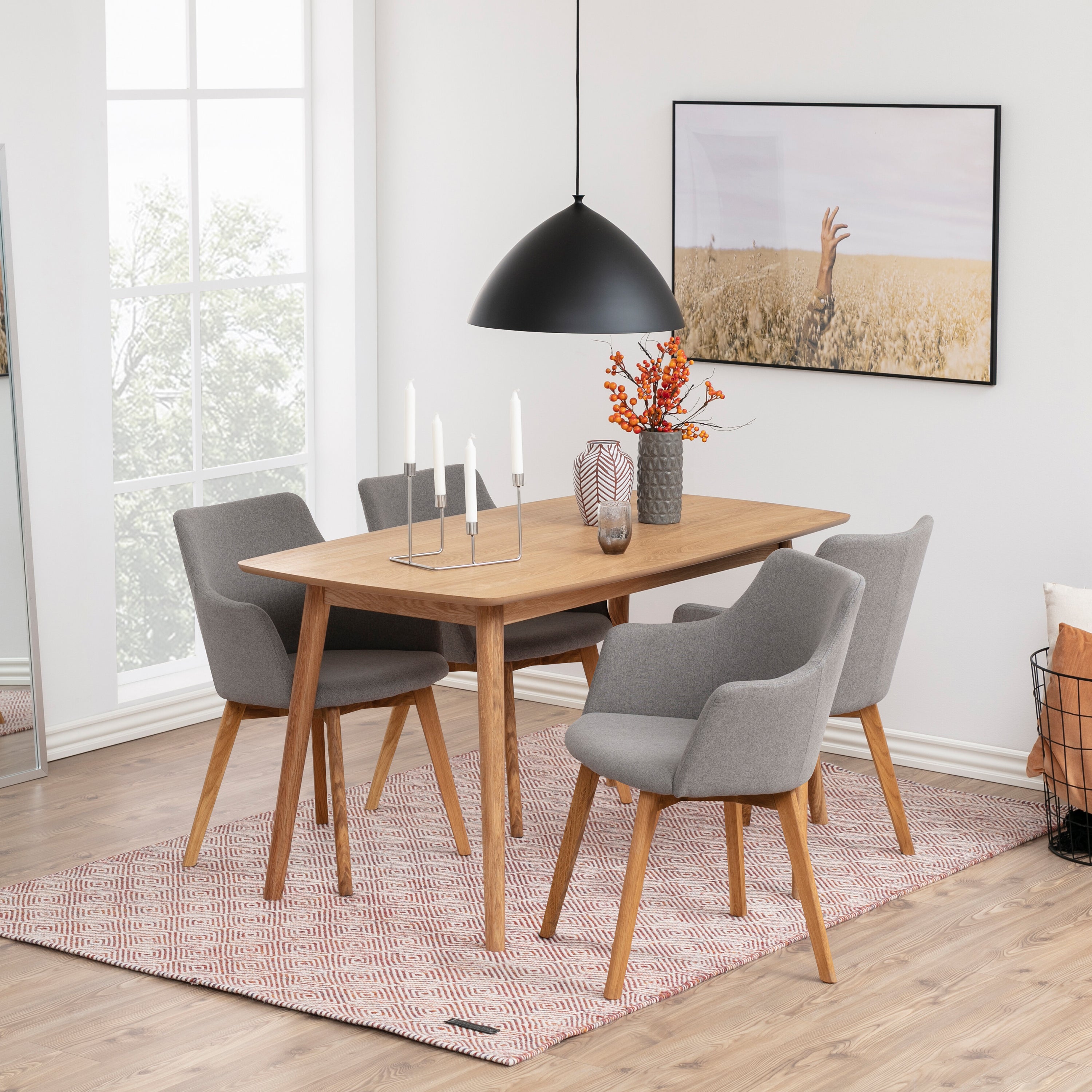 Nagano Rectangular Dining Table in Oak 150x80cm