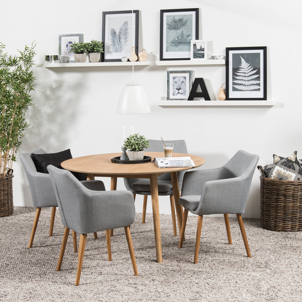 Nagano Round Dining Table in Oak 120cm