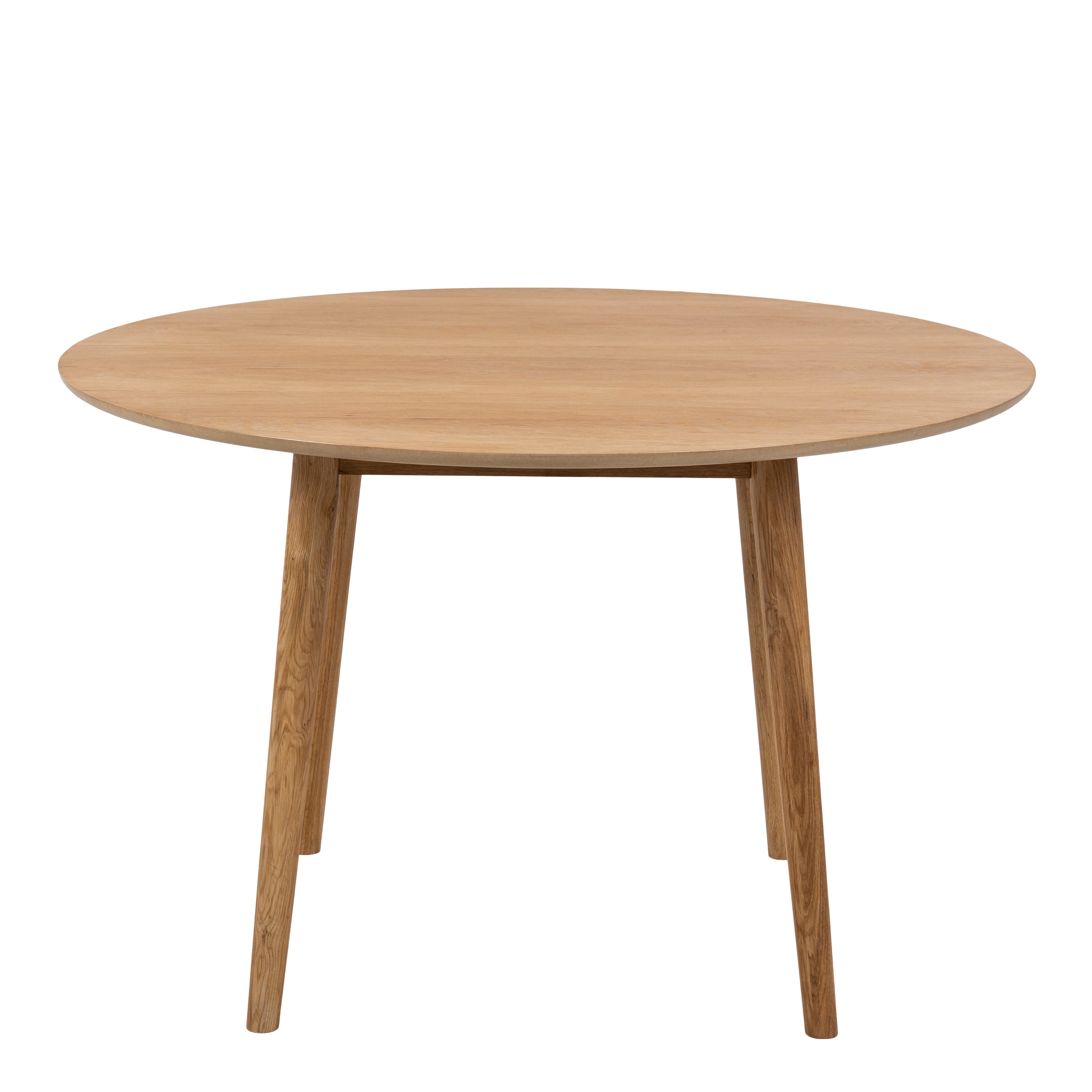 Nagano Round Dining Table in Oak 120cm includes 4 Ida Dining Chairs in Oak