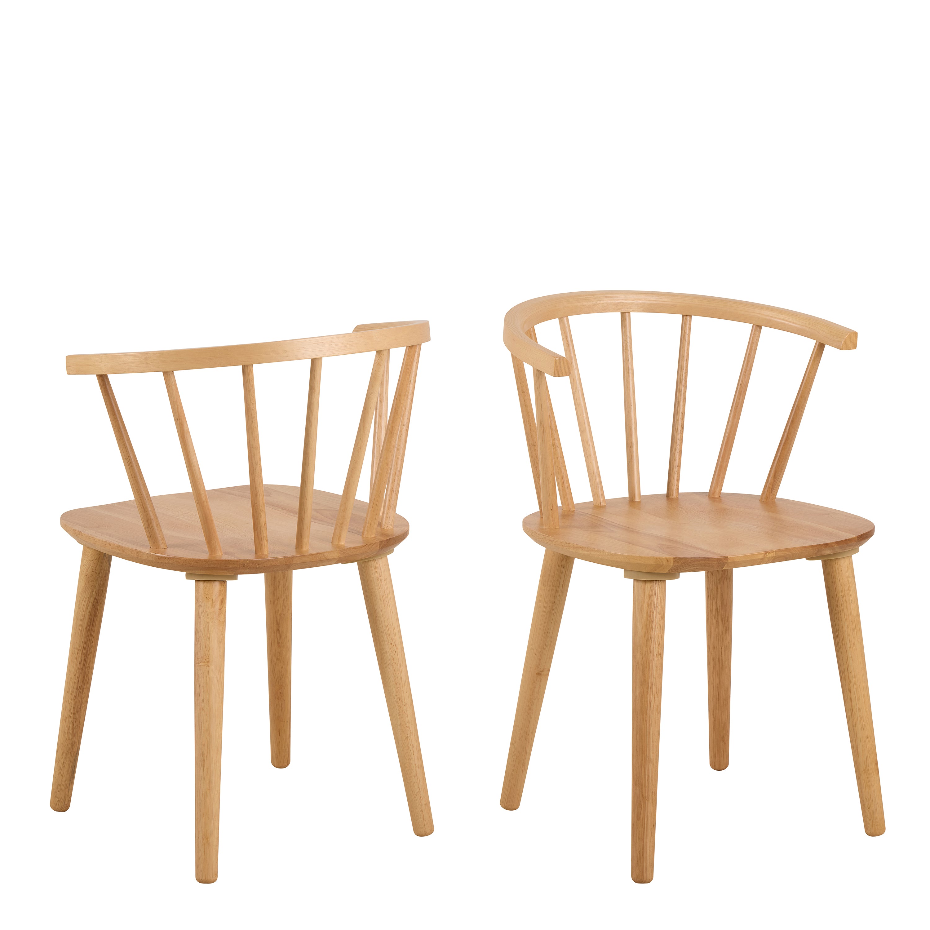 Nagano Round Dining Table in Oak 120cm includes 4 Ida Dining Chairs in Oak