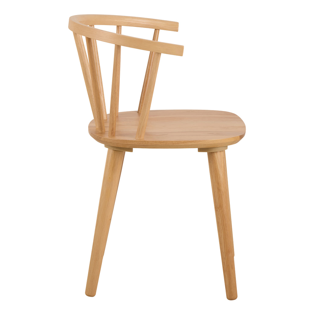 Nagano Round Dining Table in Oak 120cm includes 4 Ida Dining Chairs in Oak