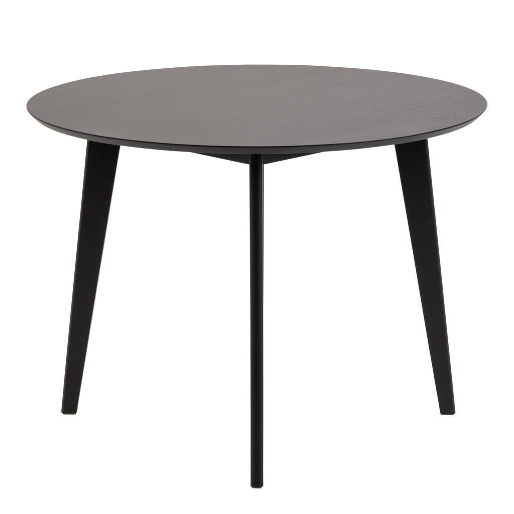 Roxby Round Dining Table in Black 105cm