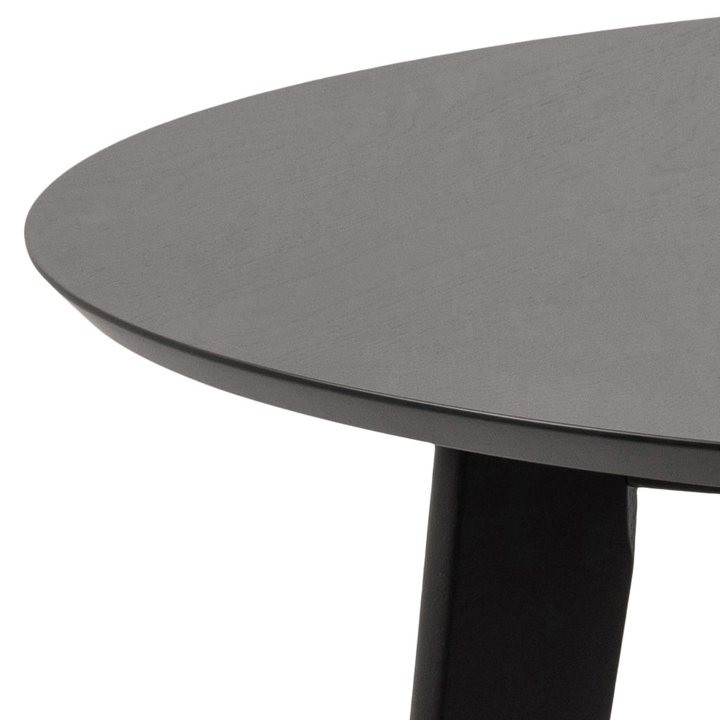 Roxby Round Dining Table in Black 105cm