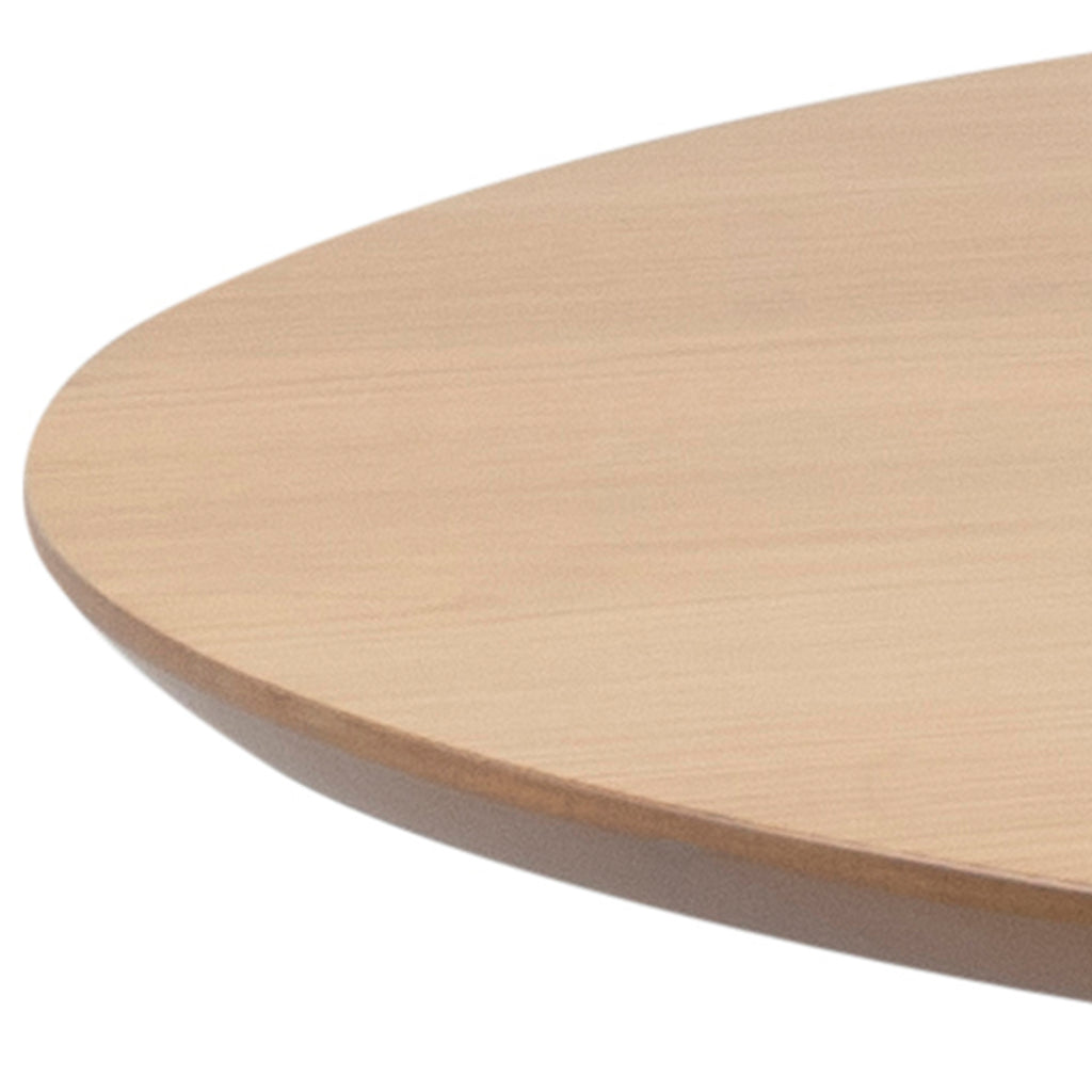 Roxby Round Dining Table in Oak & Black 105cm
