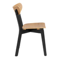 Roxby Round Dining Table in Oak & Black 105cm includes 4 Roxby Dining Chairs in Black and Oak