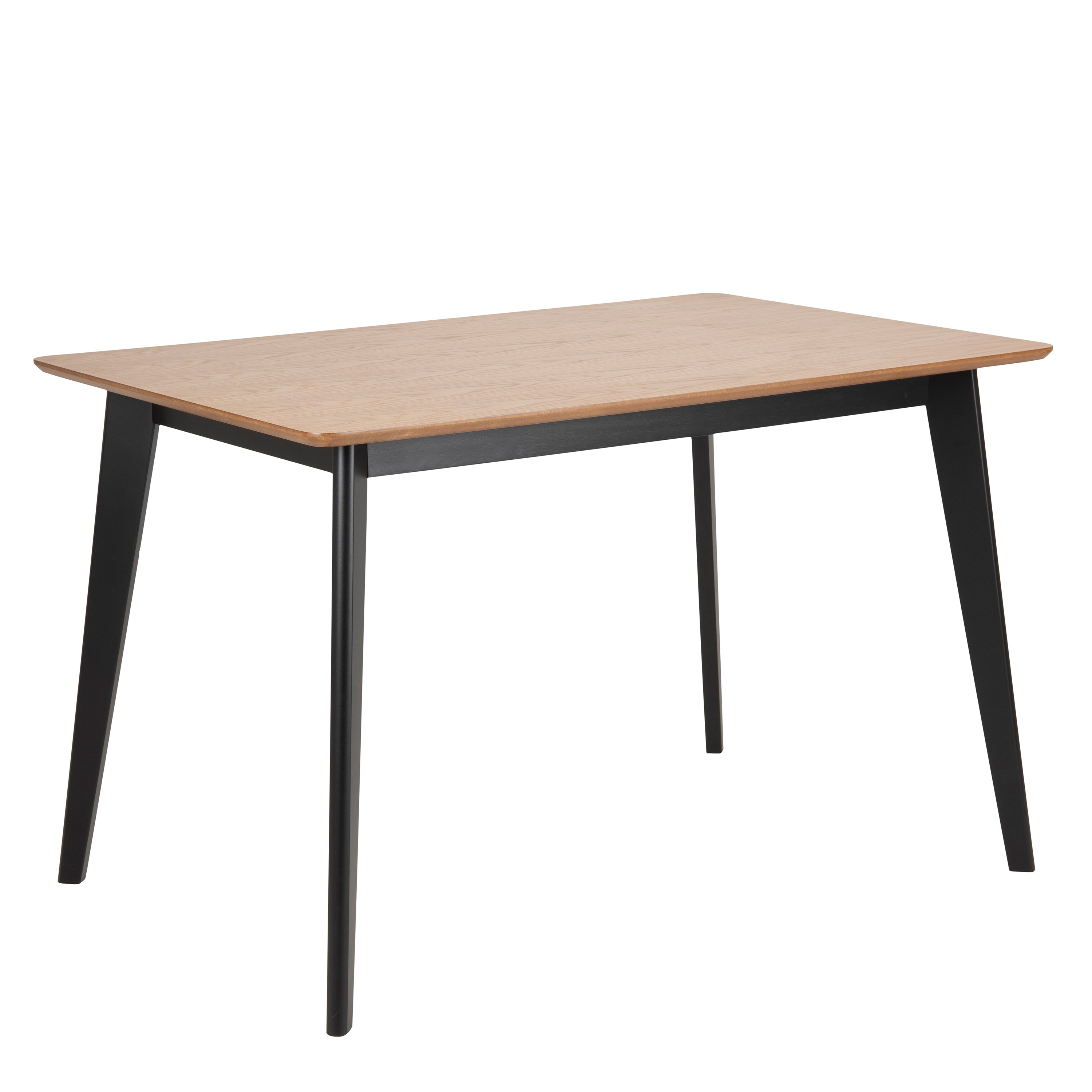 Roxby Dining Table in Oak & Black 120x80cm