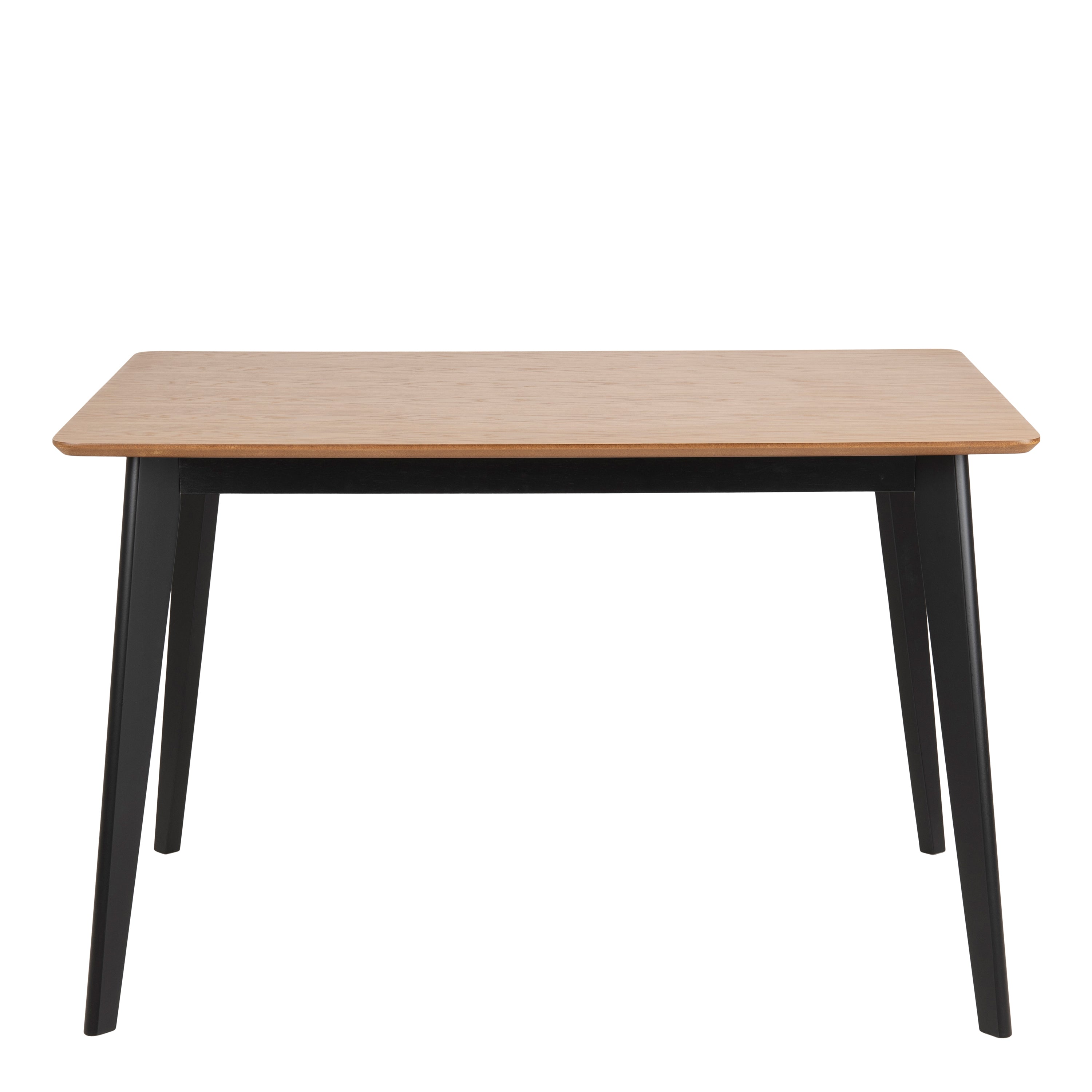 Roxby Dining Table in Oak & Black 120x80cm