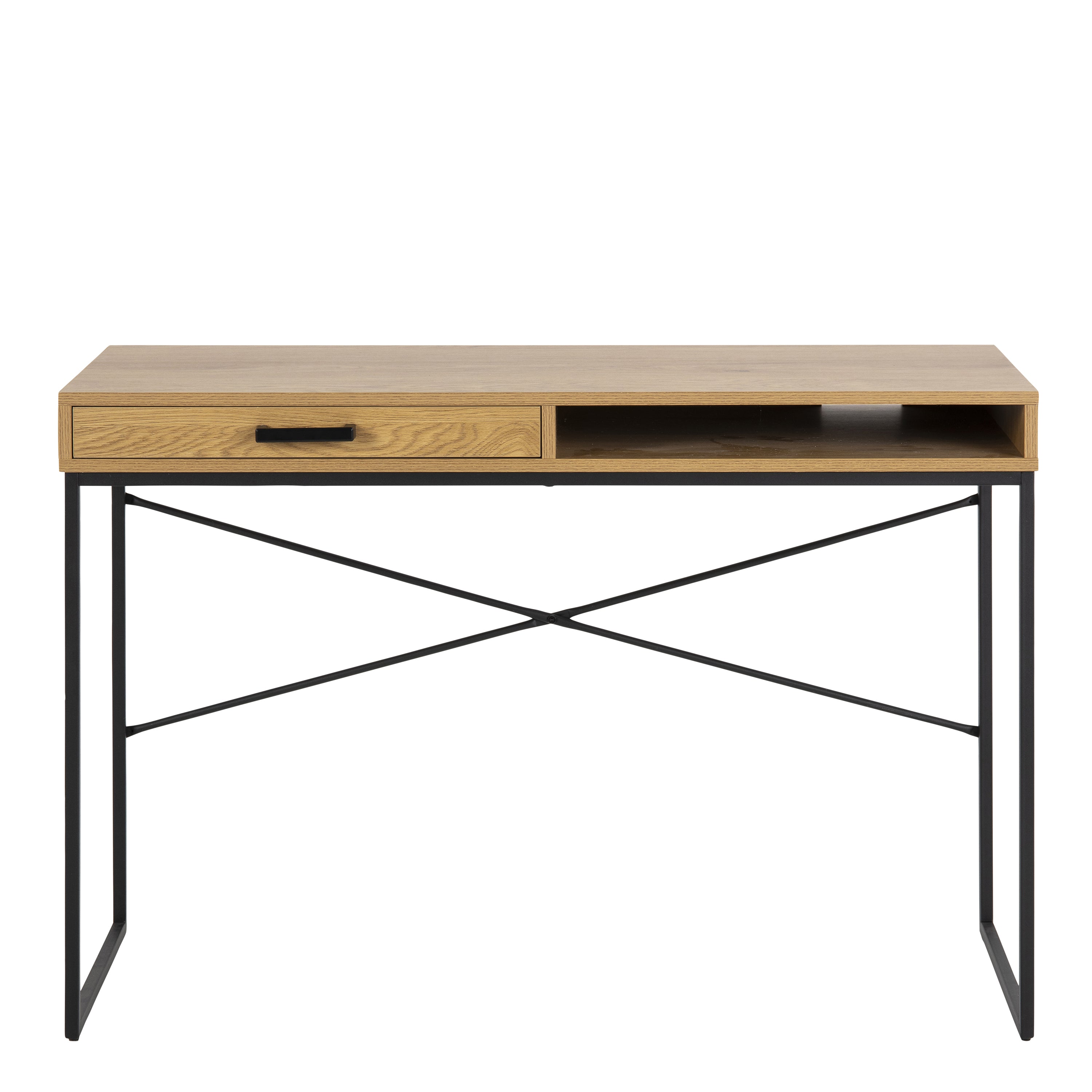 Seaford Wide Grey Steel Bookcase With 4 Grey Melamine Shelves