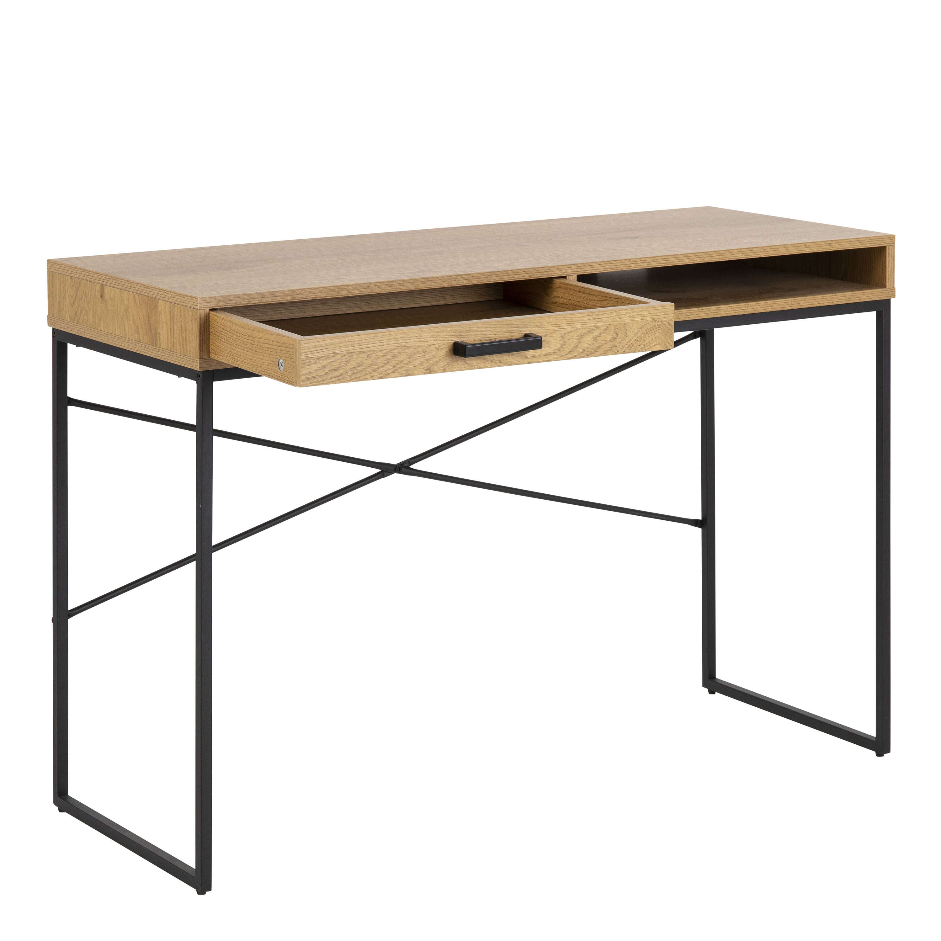 Seaford Wide Grey Steel Bookcase With 4 Grey Melamine Shelves