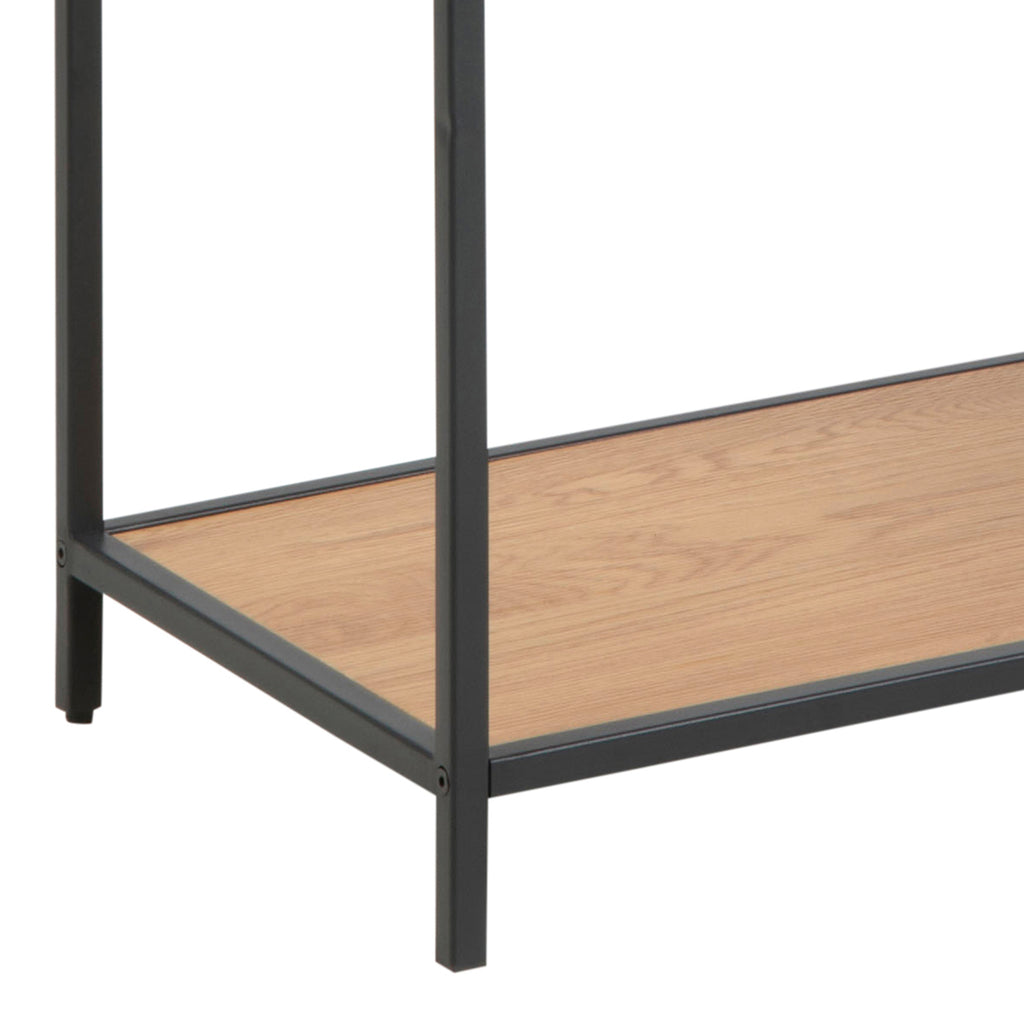 Seaford Wide Grey Steel Bookcase With 4 Grey Melamine Shelves