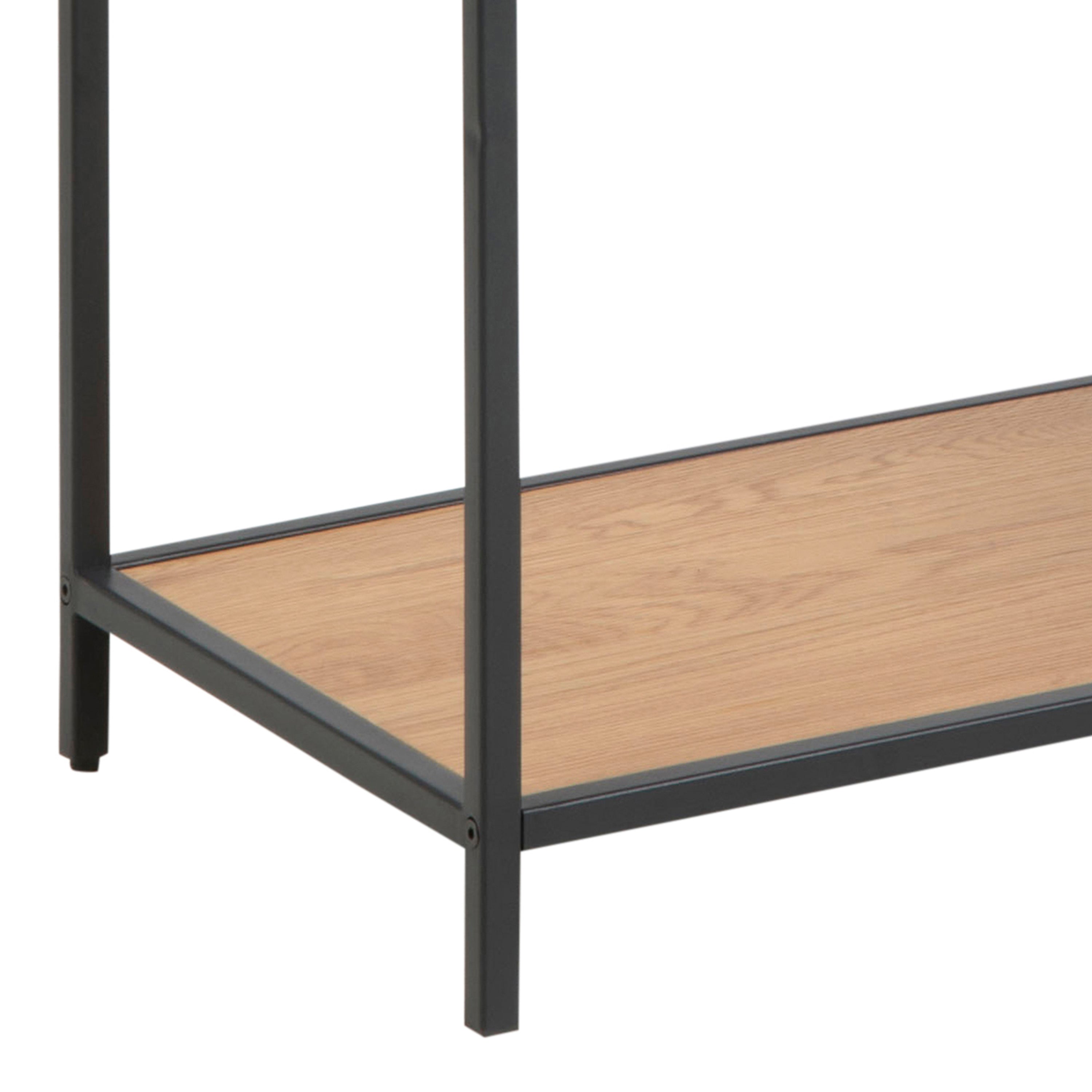 Seaford Wide Grey Steel Bookcase With 4 Grey Melamine Shelves