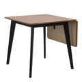 Roxby Extending Dining Table 120x80cm in Oak & Black