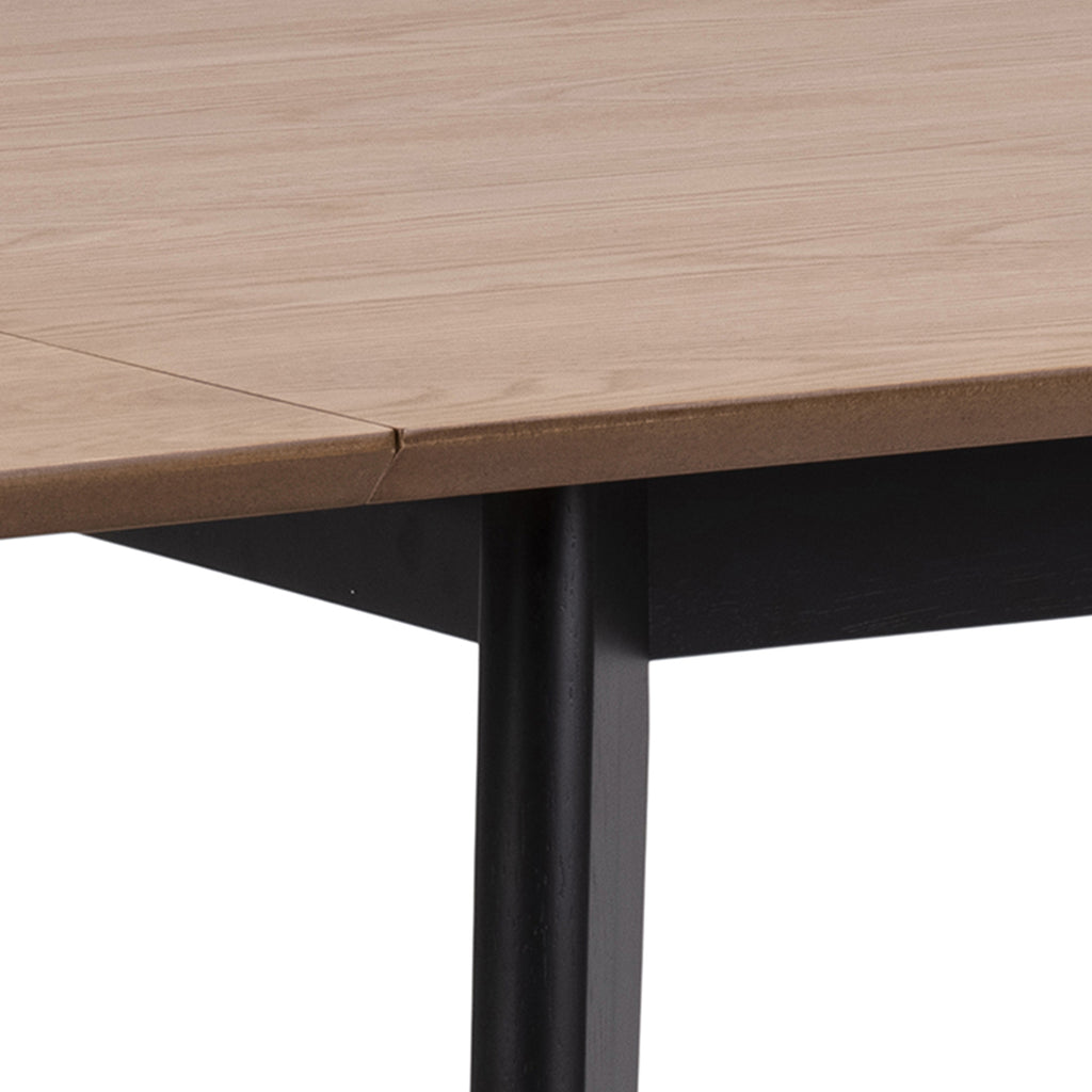 Roxby Extending Dining Table 120x80cm in Oak & Black